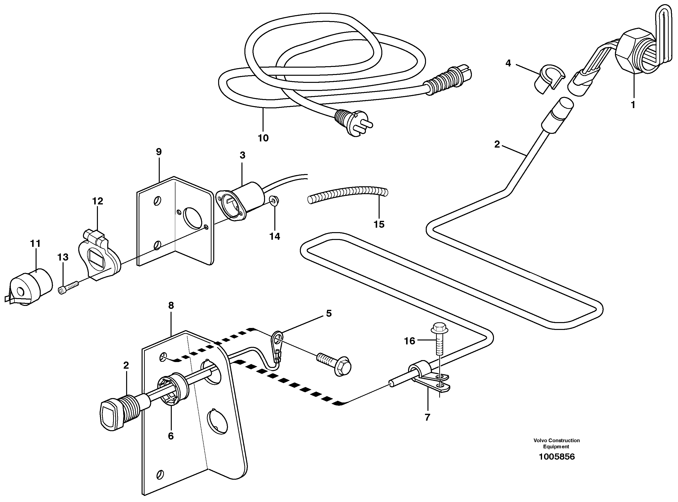 Engine heater.  80485, 8048, 82166 — volvo parts diagram