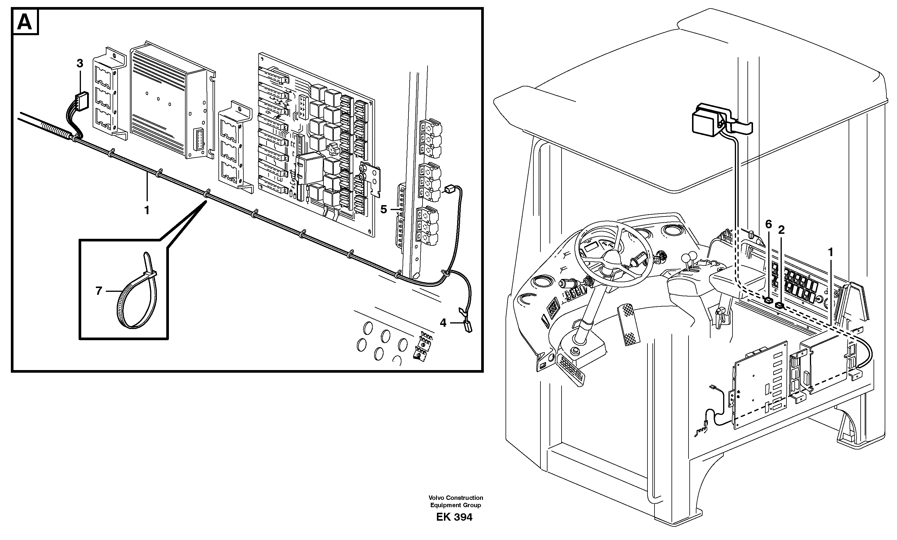Cable harness for monitor.  80818, 82780 — volvo parts diagram