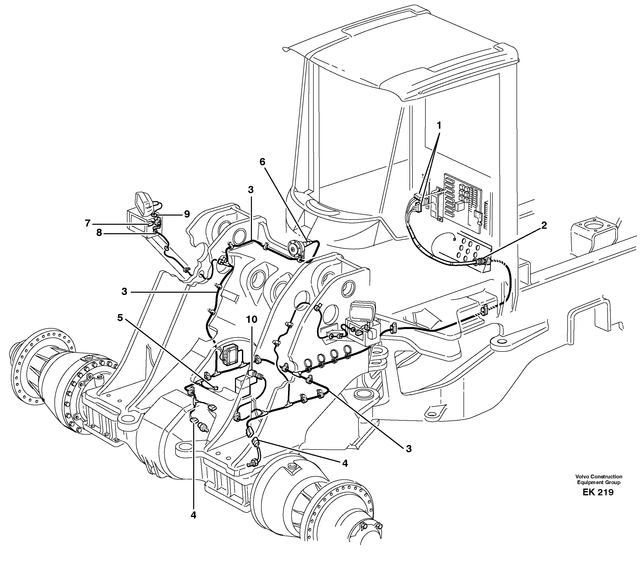 Cable harness, front — volvo parts diagram