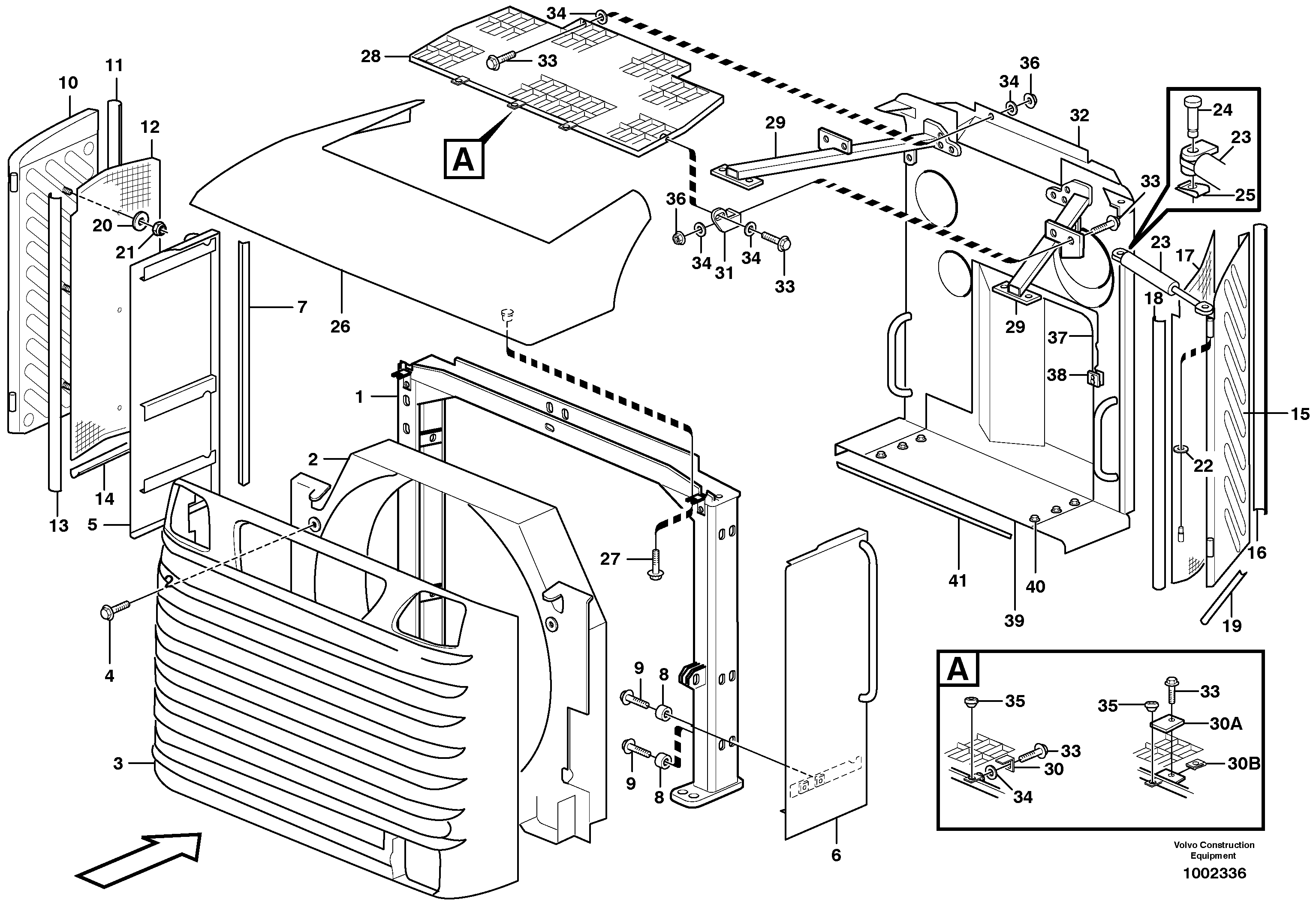 Radiator casing — volvo parts diagram