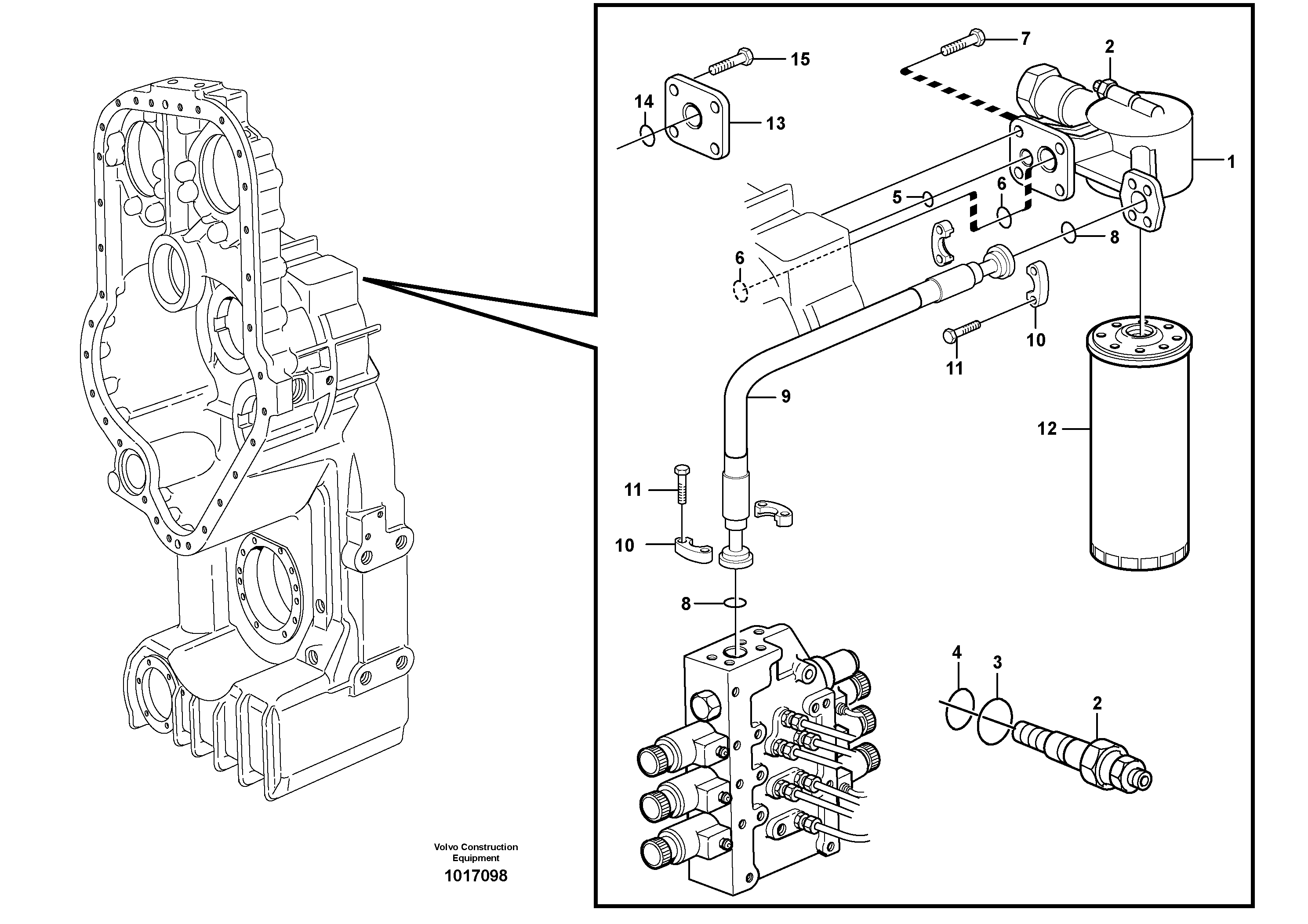 Oil filter.  22534, 25544 — volvo parts diagram