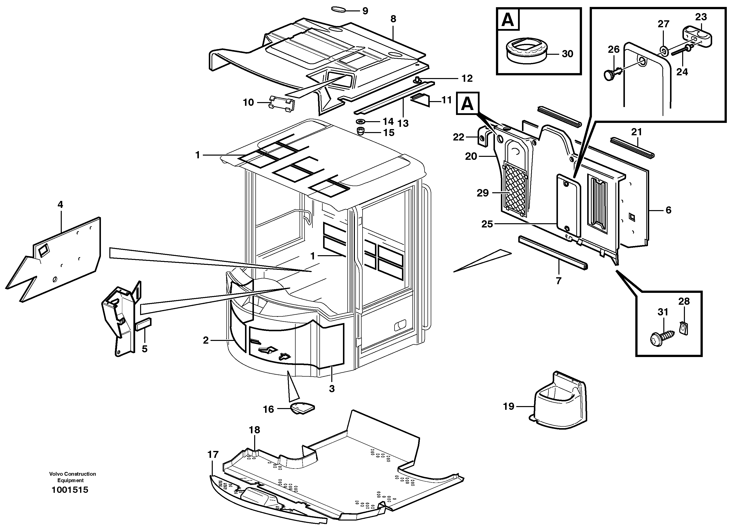 Insulating matting — volvo parts diagram