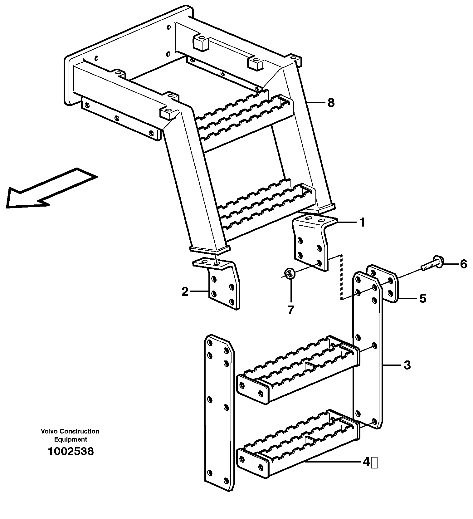 Foot step 82300 — volvo parts diagram
