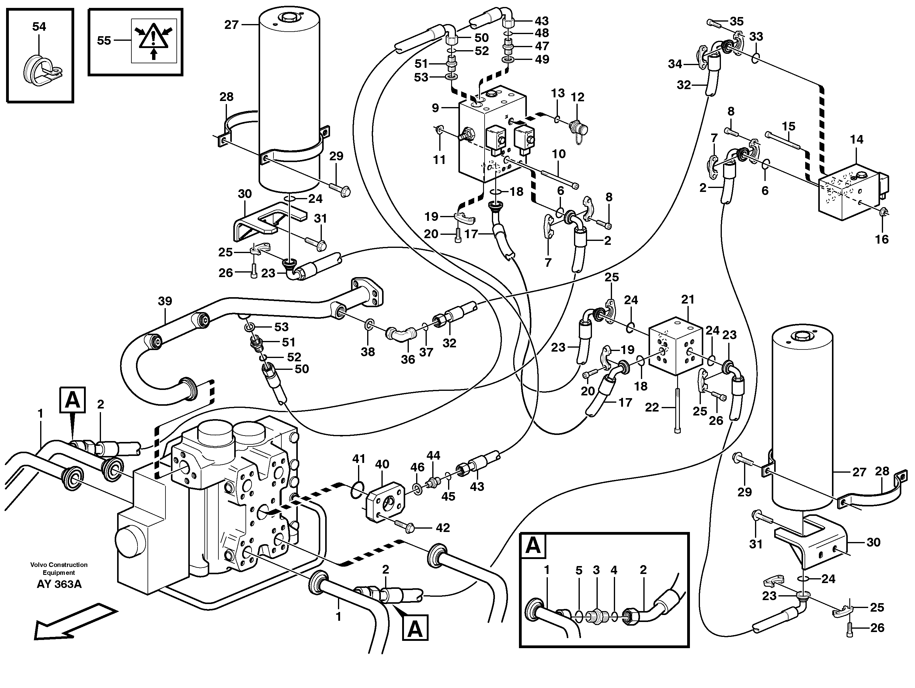 Boom suspension system  80013 — volvo parts diagram