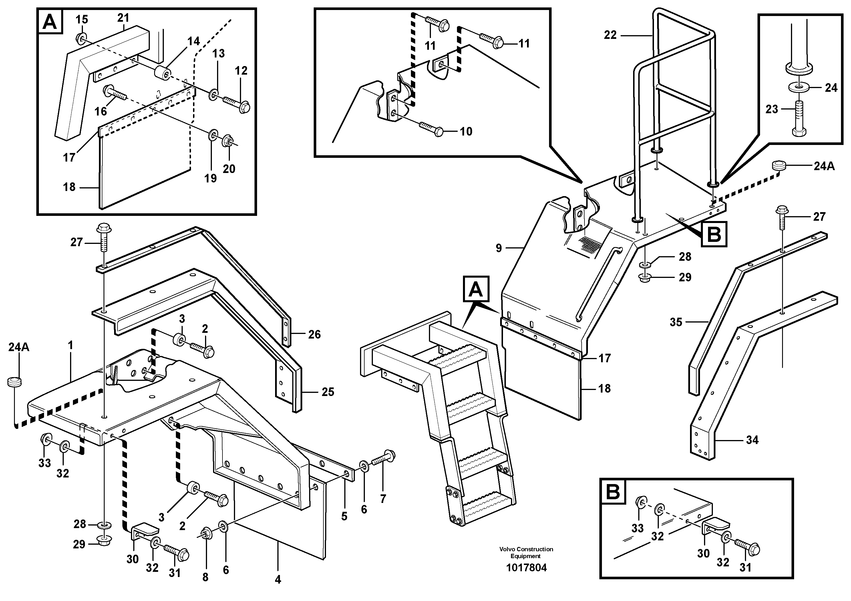 Fenders 33823, 80785, 80838 — volvo parts diagram