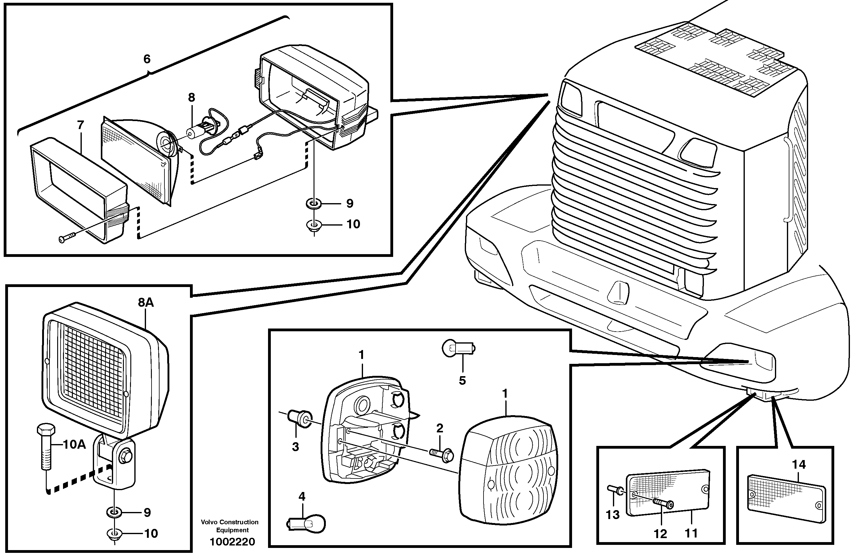 Lighting, rear — volvo parts diagram