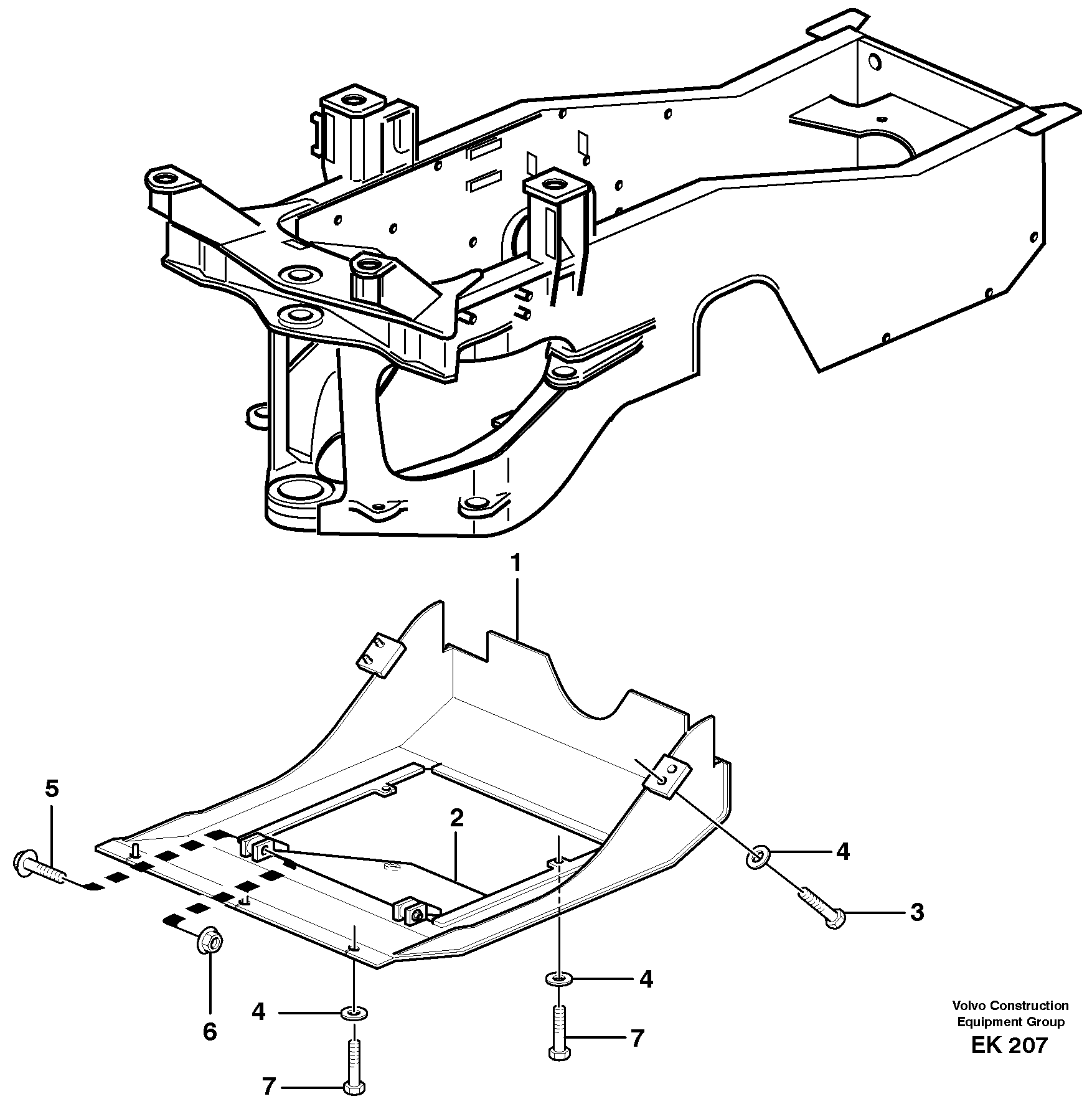 Belly guard, rear. 80514 — volvo parts diagram
