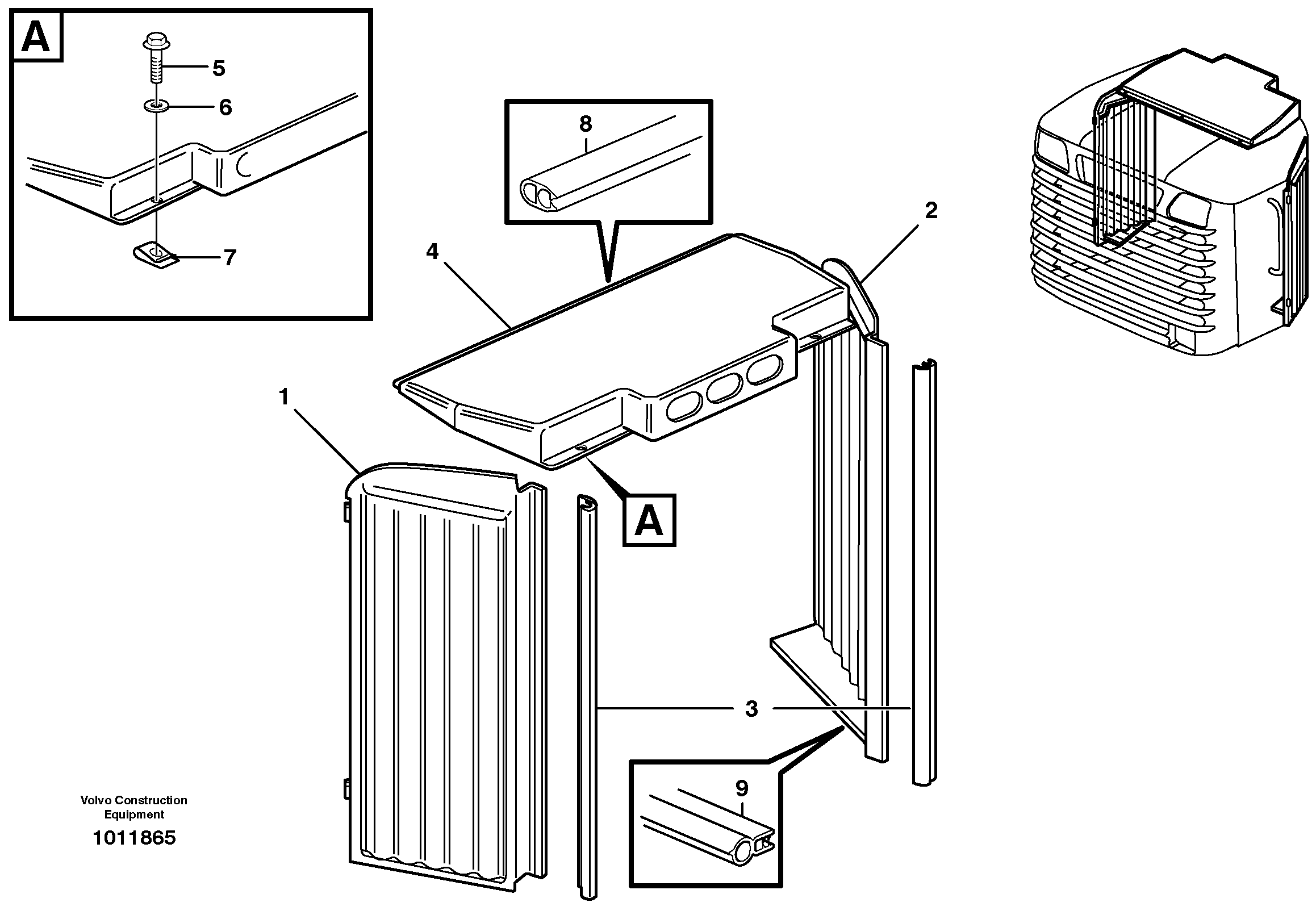 Radiator shell. 82294 — volvo parts diagram