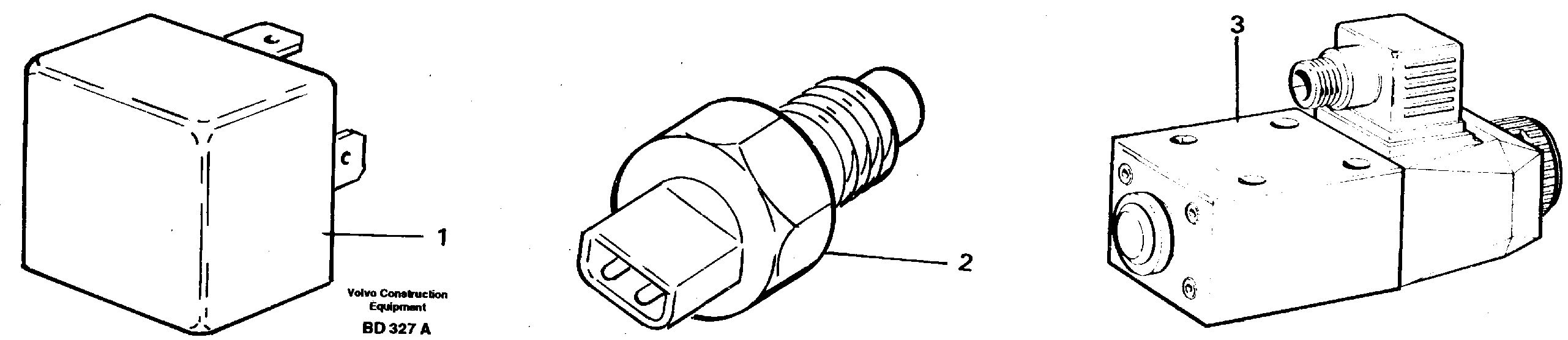 Relays, sensors and solenoid valves Reference list — volvo parts diagram