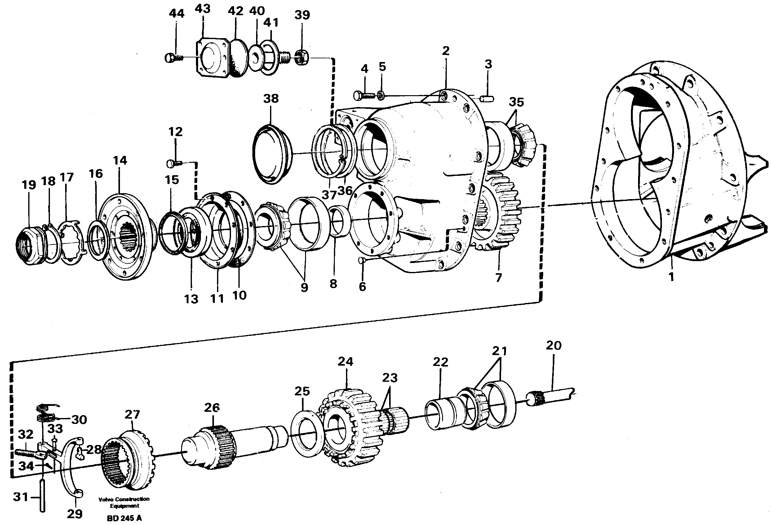 Final drive  AH63J PROD NO 23728 — volvo parts diagram