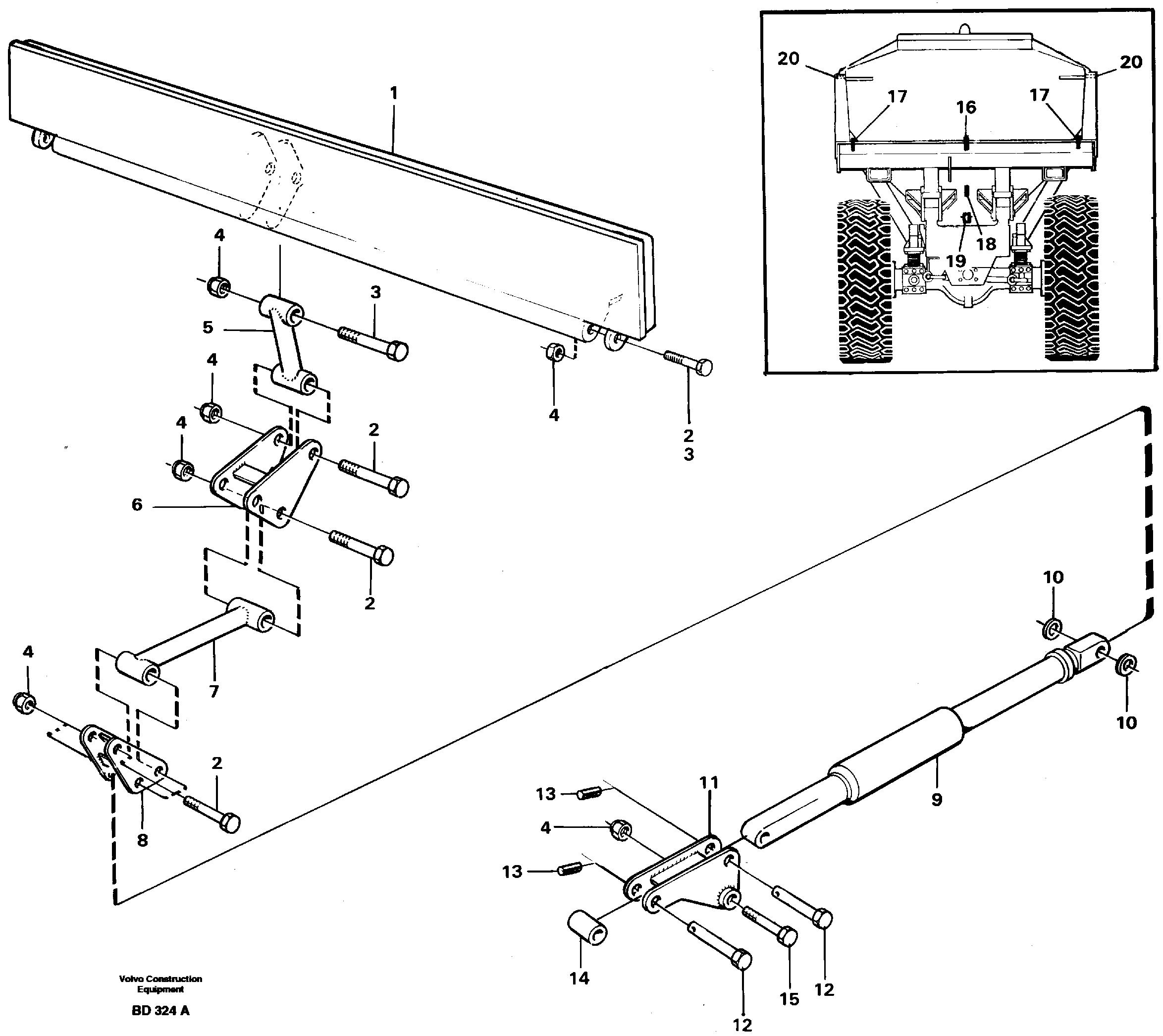 Rear flap, mechanical  92607 — volvo parts diagram