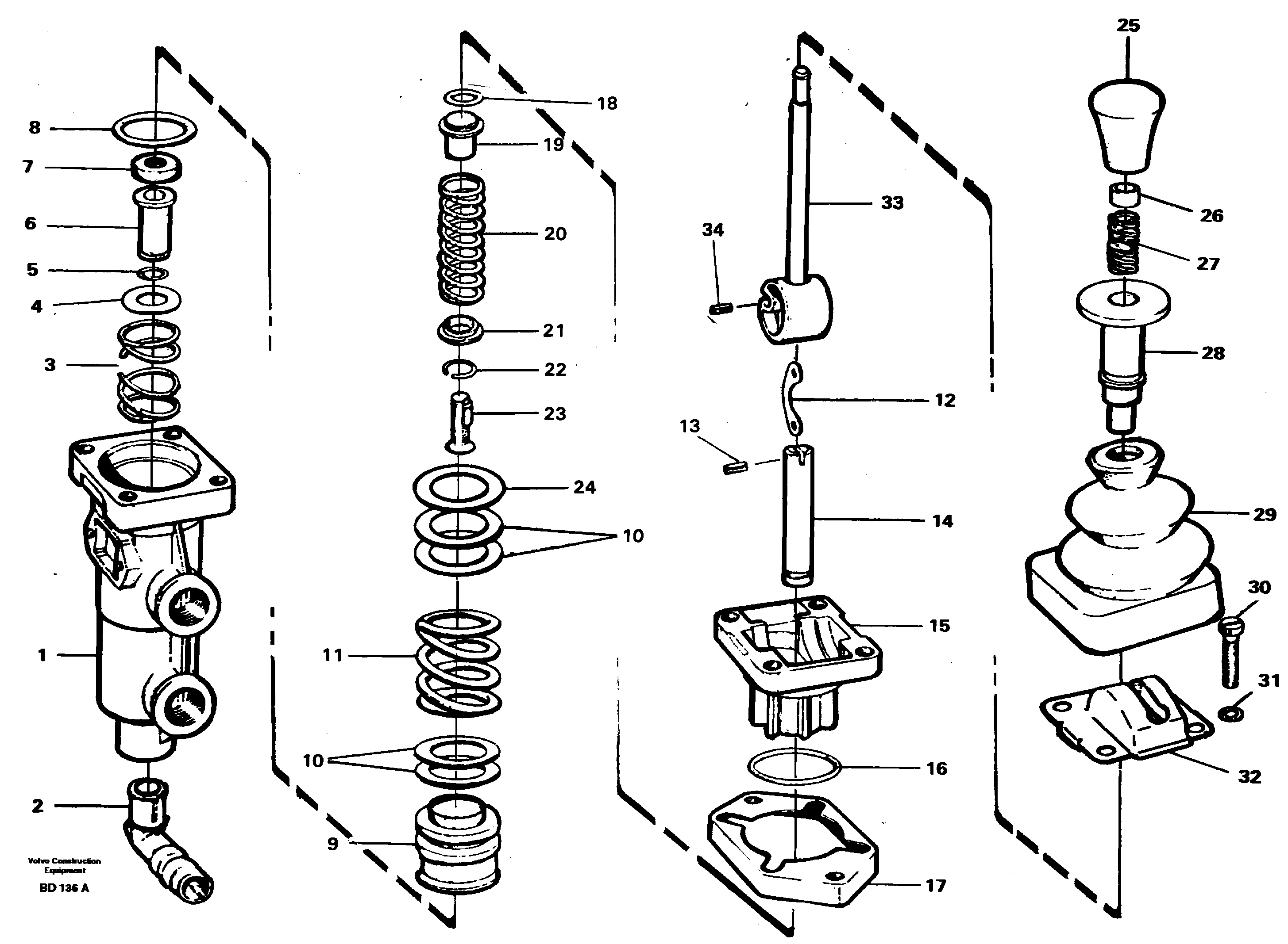 Parking brake valve — volvo parts diagram