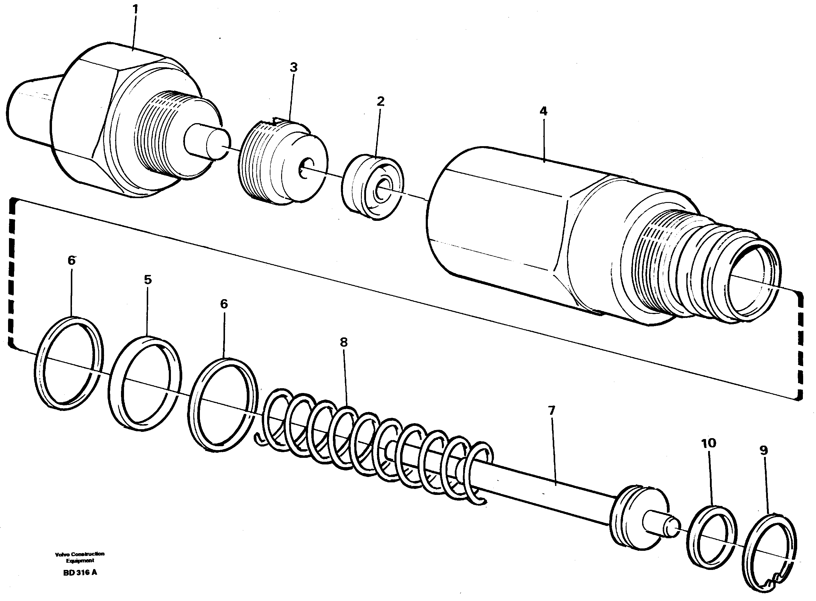Pressure sensor  SER NO 1254 - — volvo parts diagram