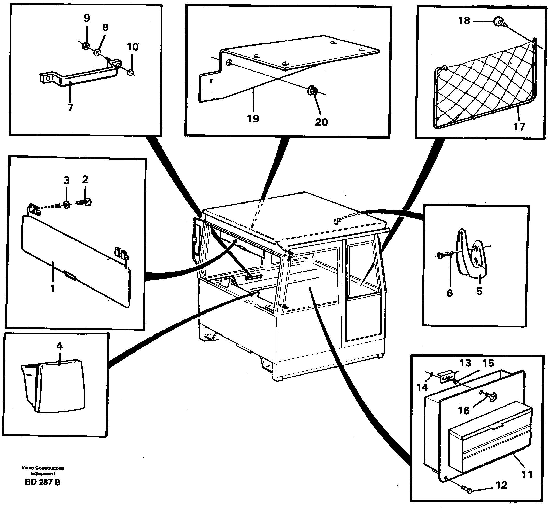 Interior equipment, cab — volvo parts diagram