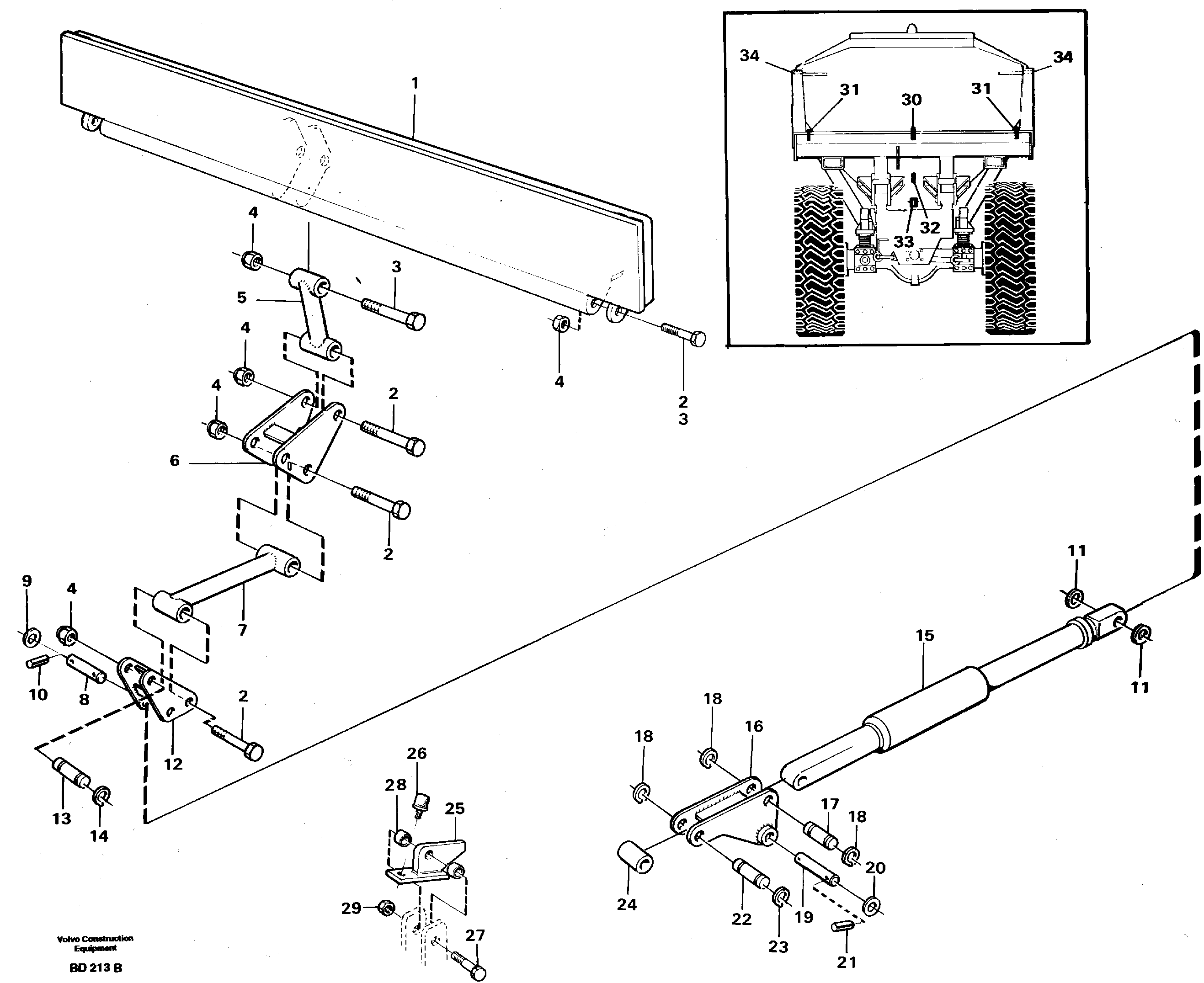 Rear flap, mechanical  92074 — volvo parts diagram