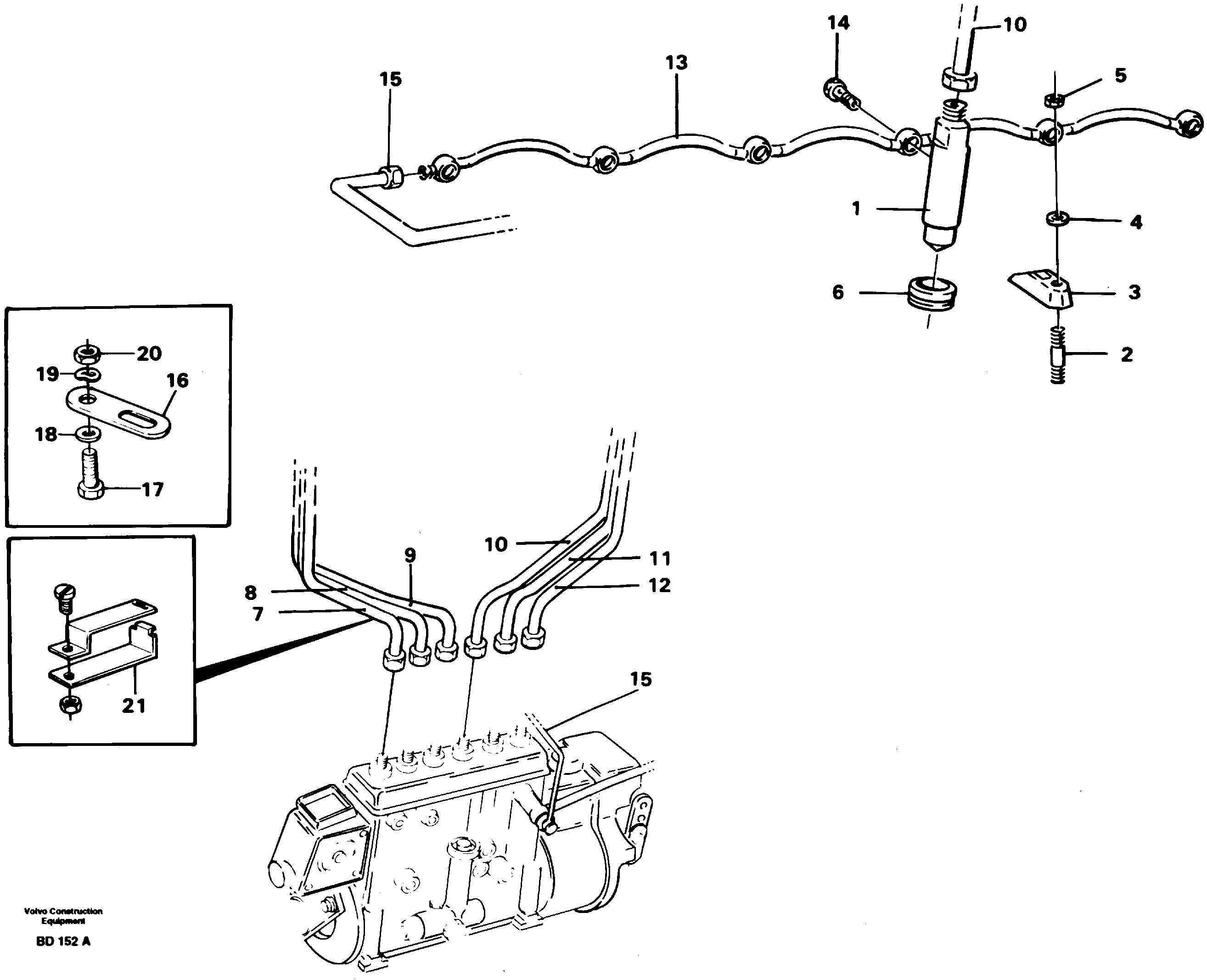 Fuel pipes - injectors — volvo parts diagram