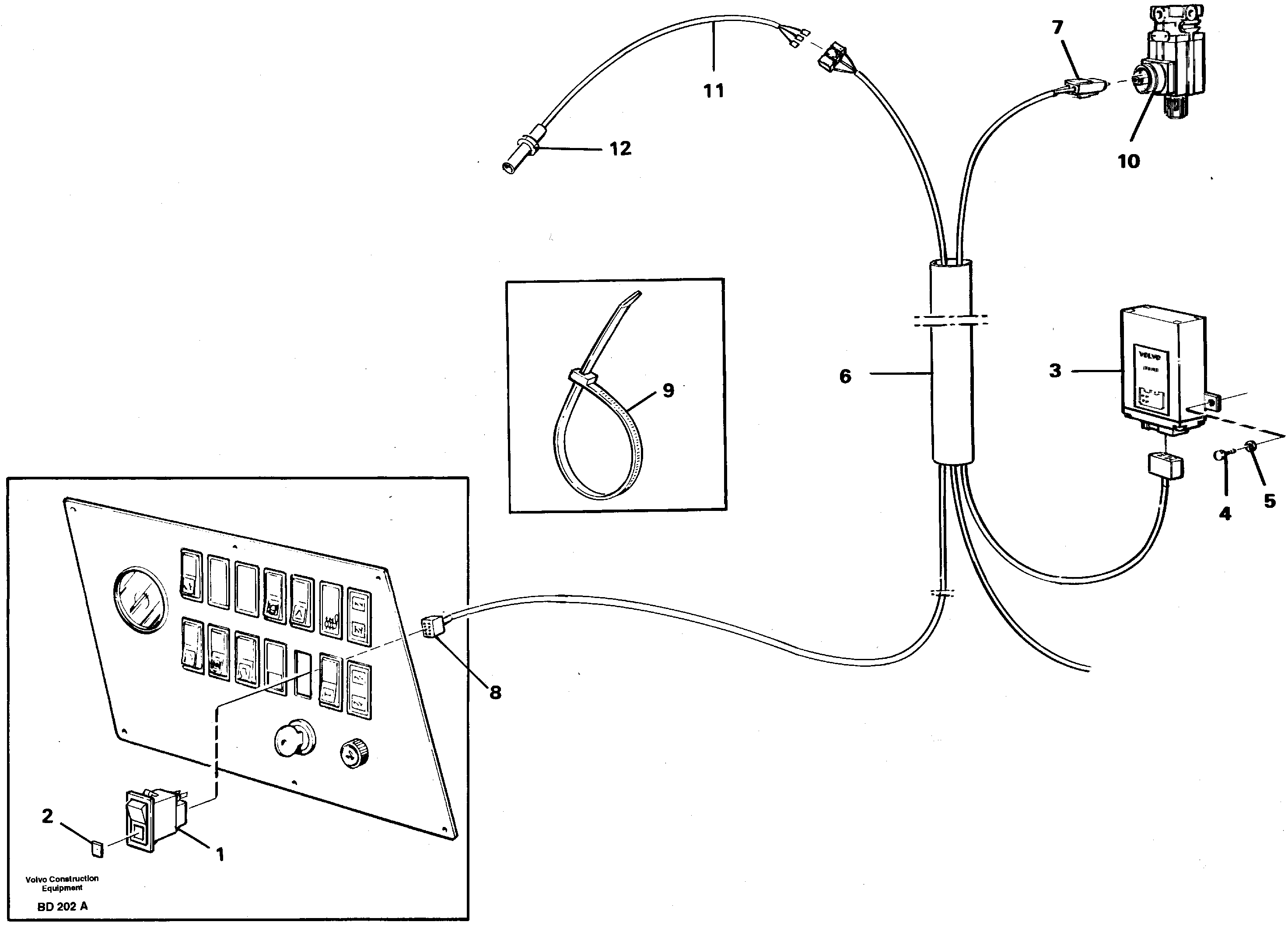 Exhaust brake: Electrical equipment  92022 — volvo parts diagram