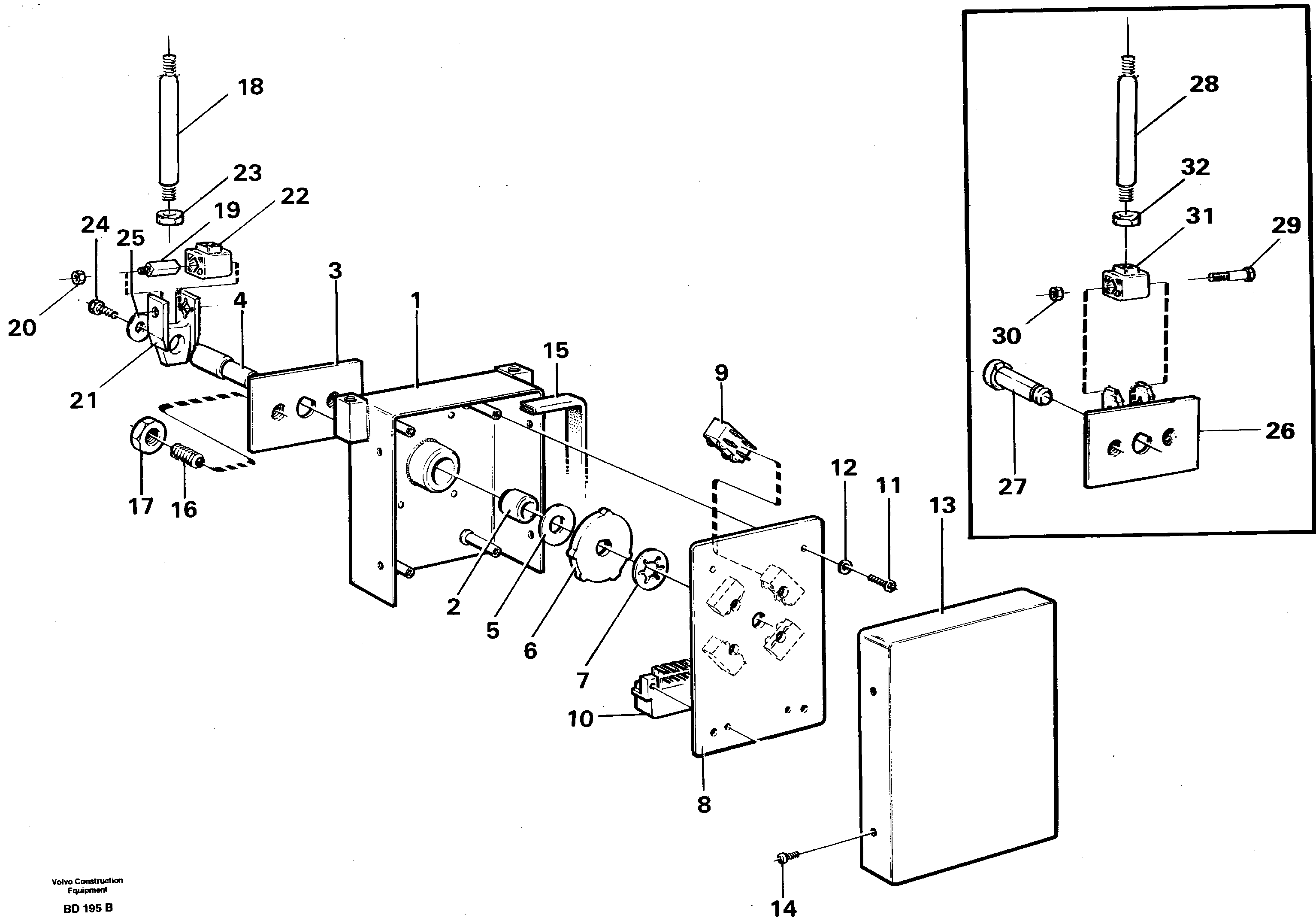Gear selector — volvo parts diagram