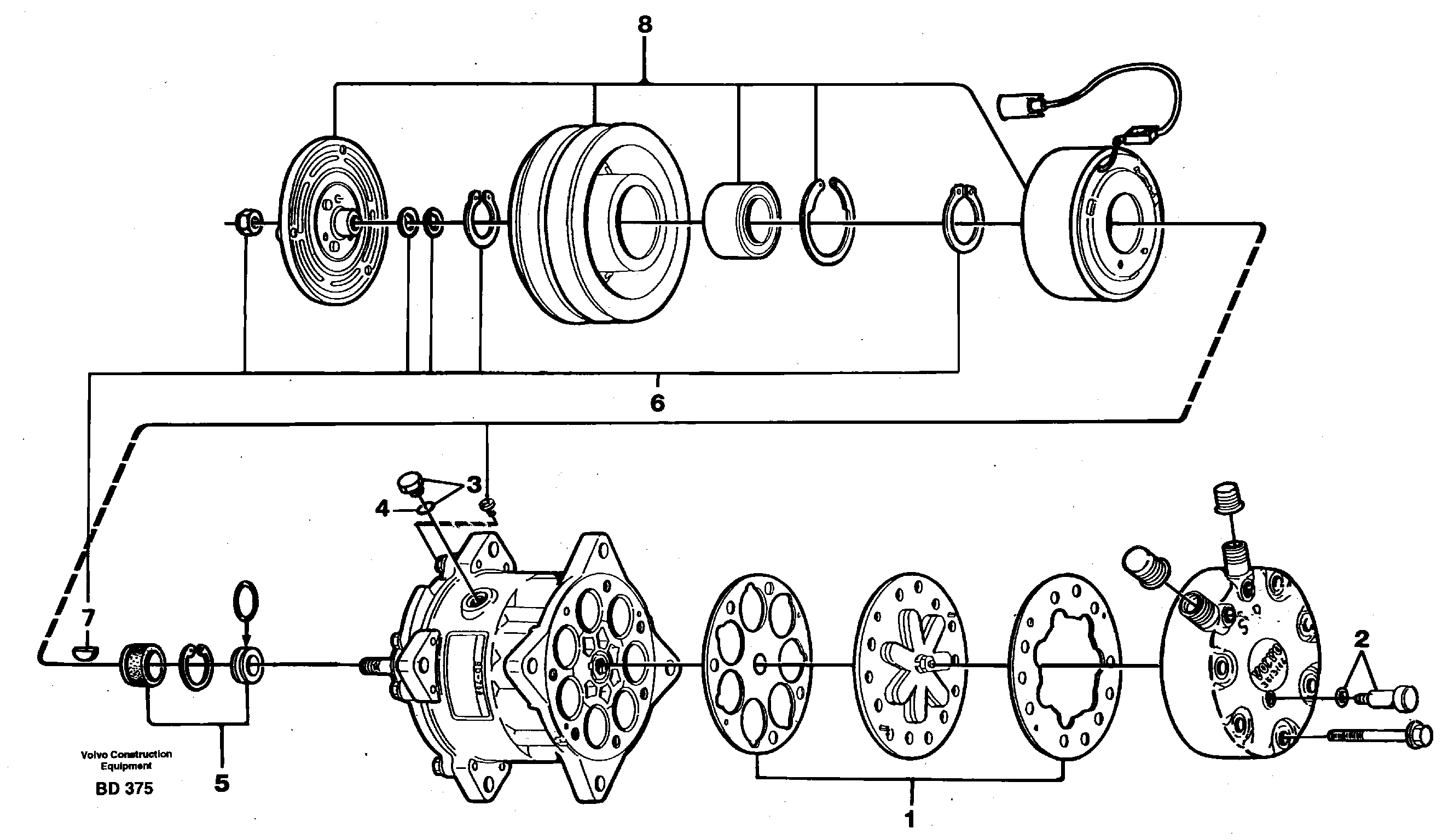 Compressor.  93008 — volvo parts diagram