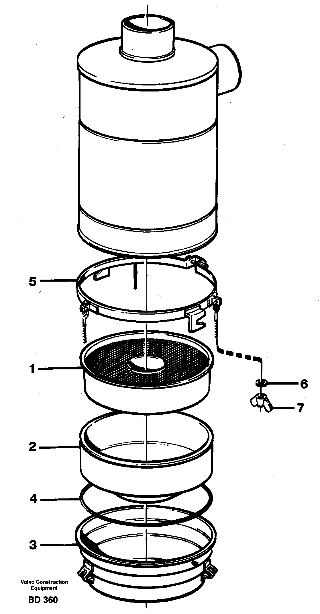 Oil bath air filter  93063 — volvo parts diagram
