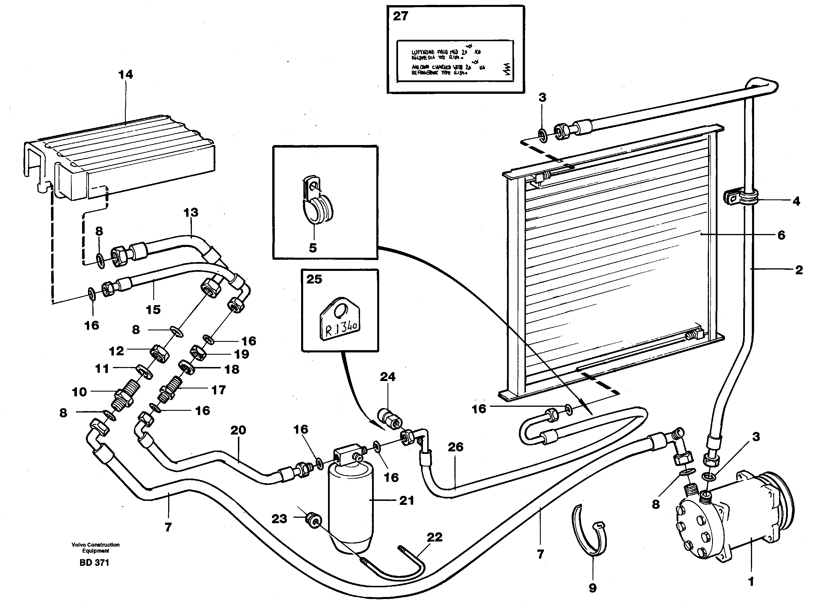 Air conditioning.  93008 — volvo parts diagram