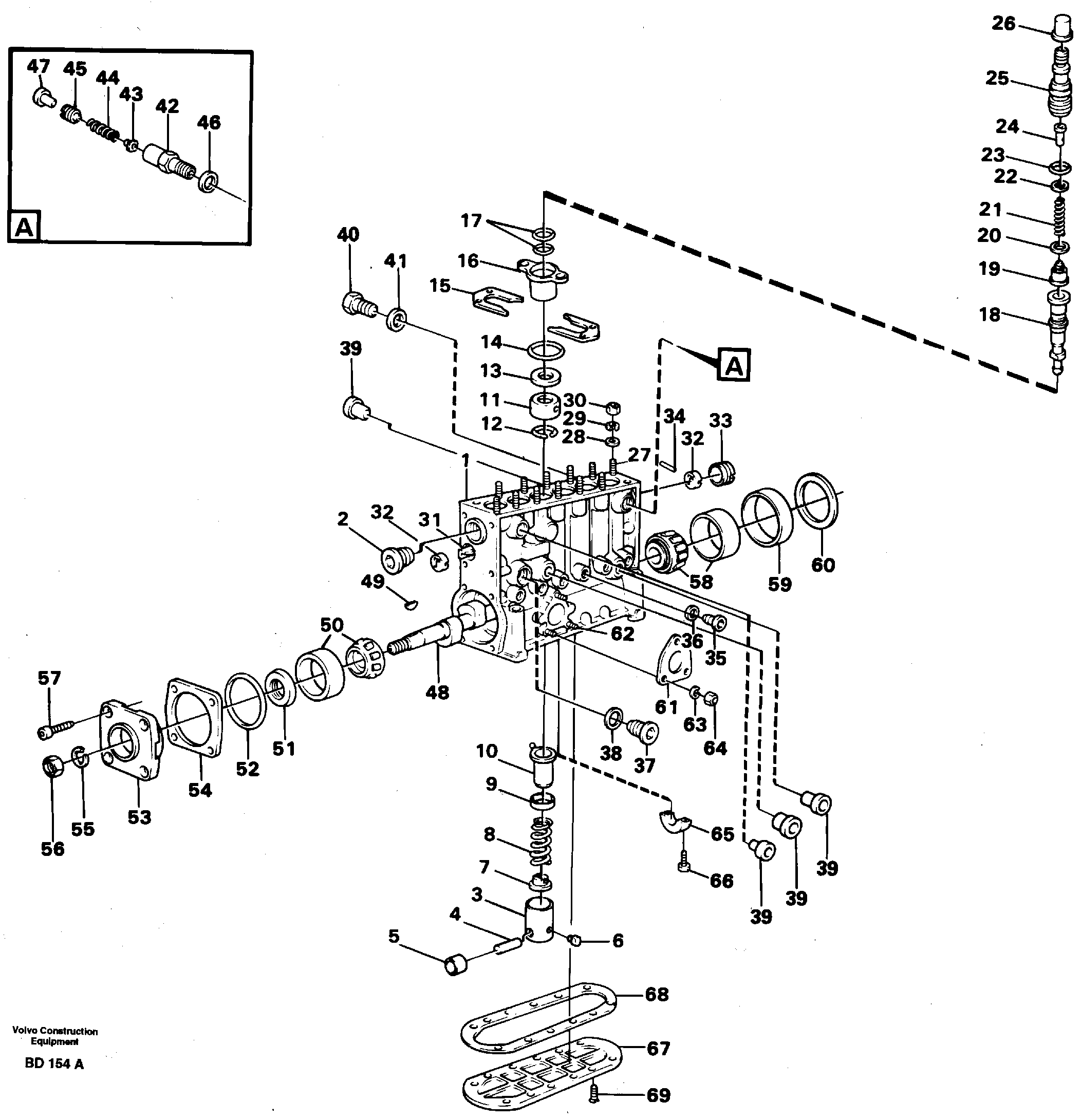 Injection pump  TD102KF, TD102KH — volvo parts diagram
