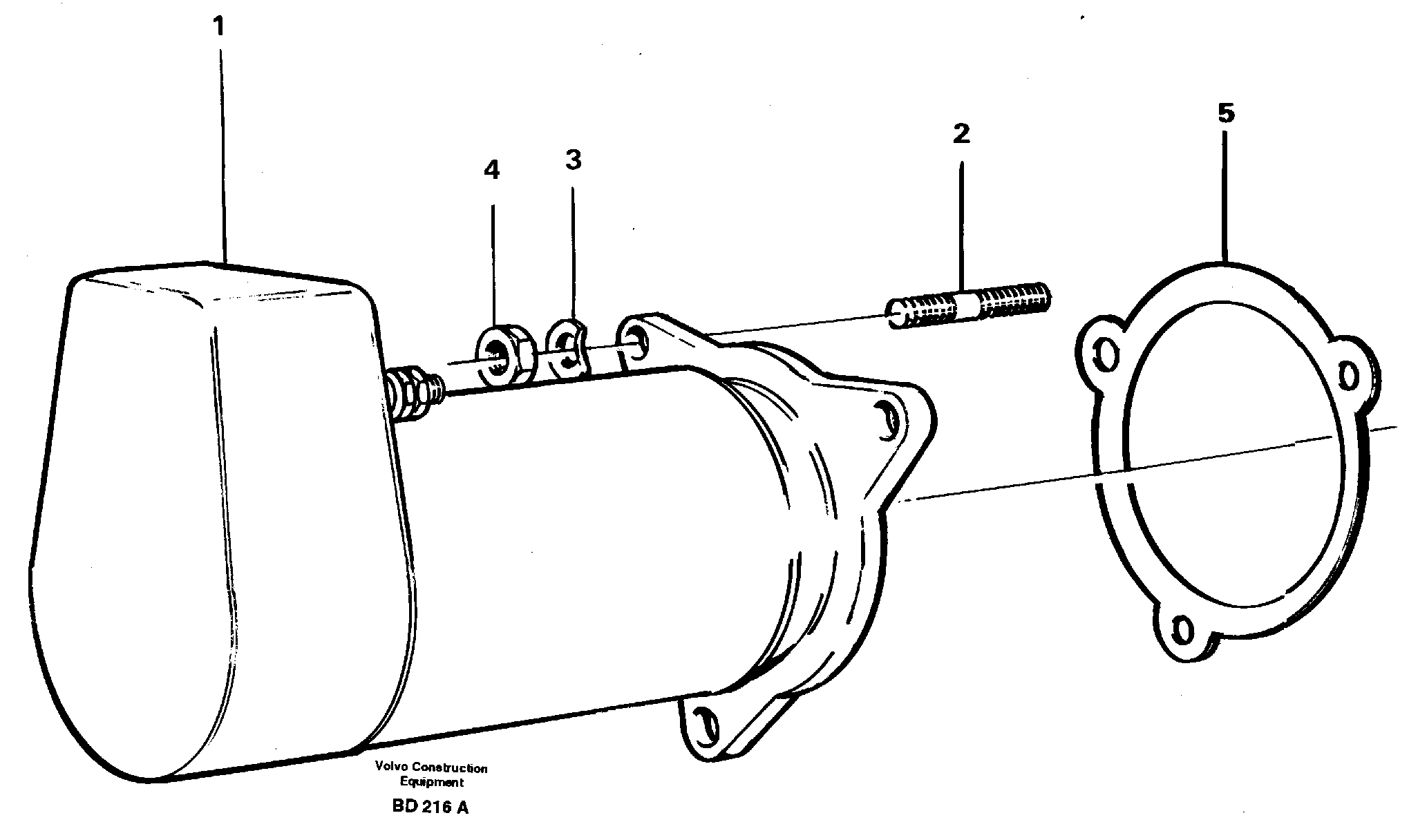 Starter motor, mounting — volvo parts diagram