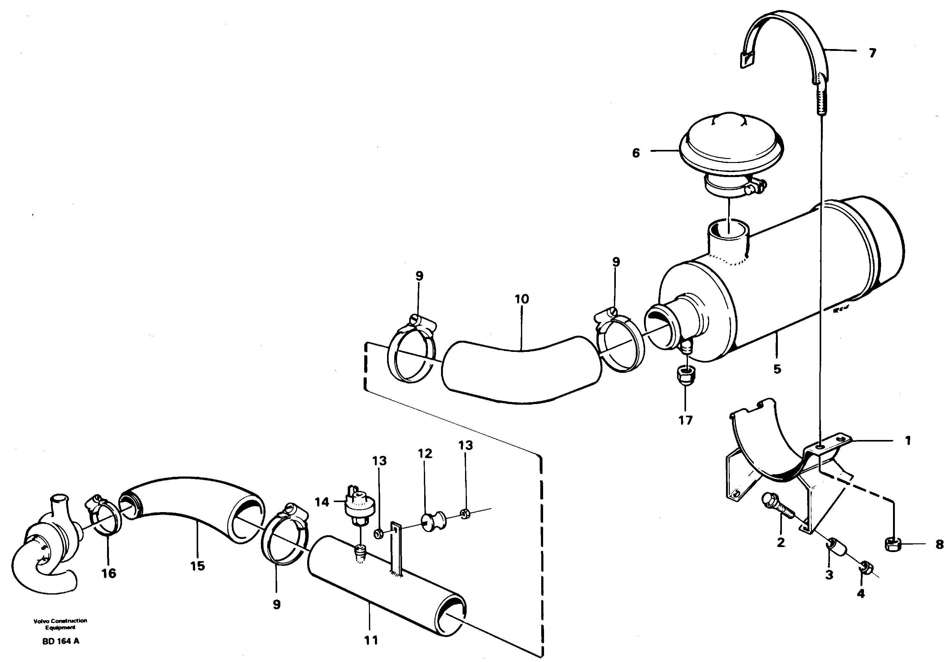 Inlet system, air cleaner — volvo parts diagram