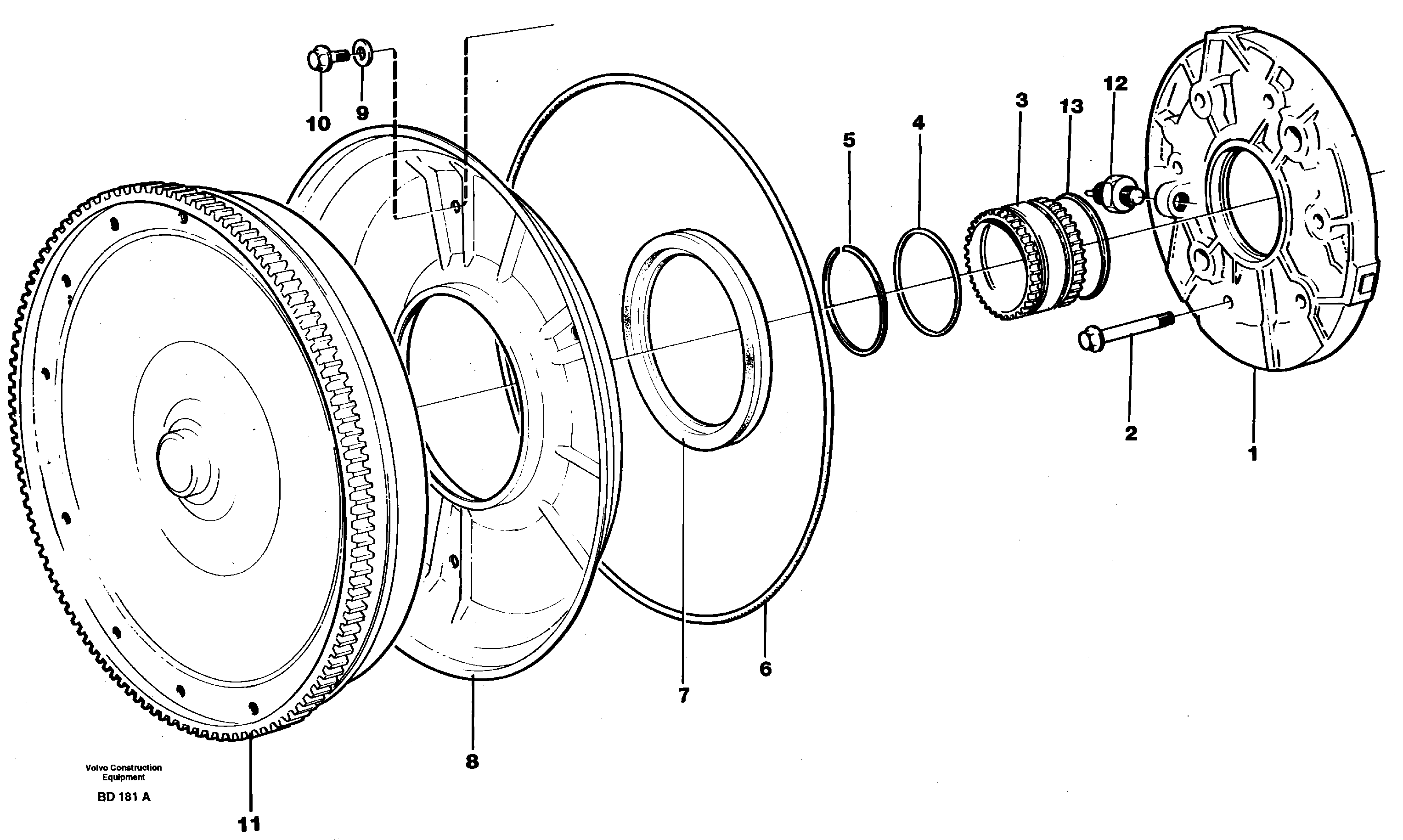 Torque converter and oil pump — volvo parts diagram
