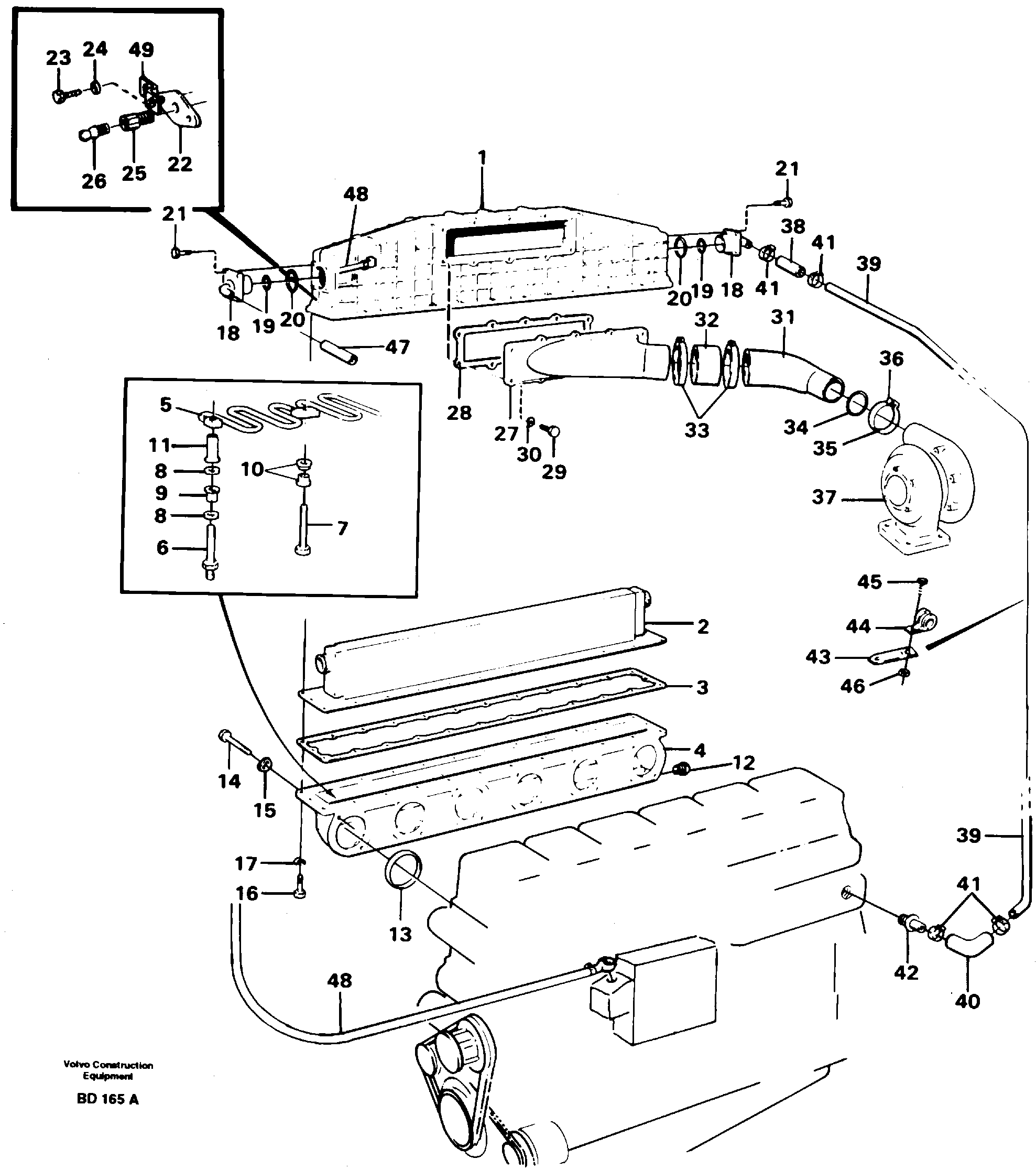 Intercooler  TD102KF, TD102KH — volvo parts diagram
