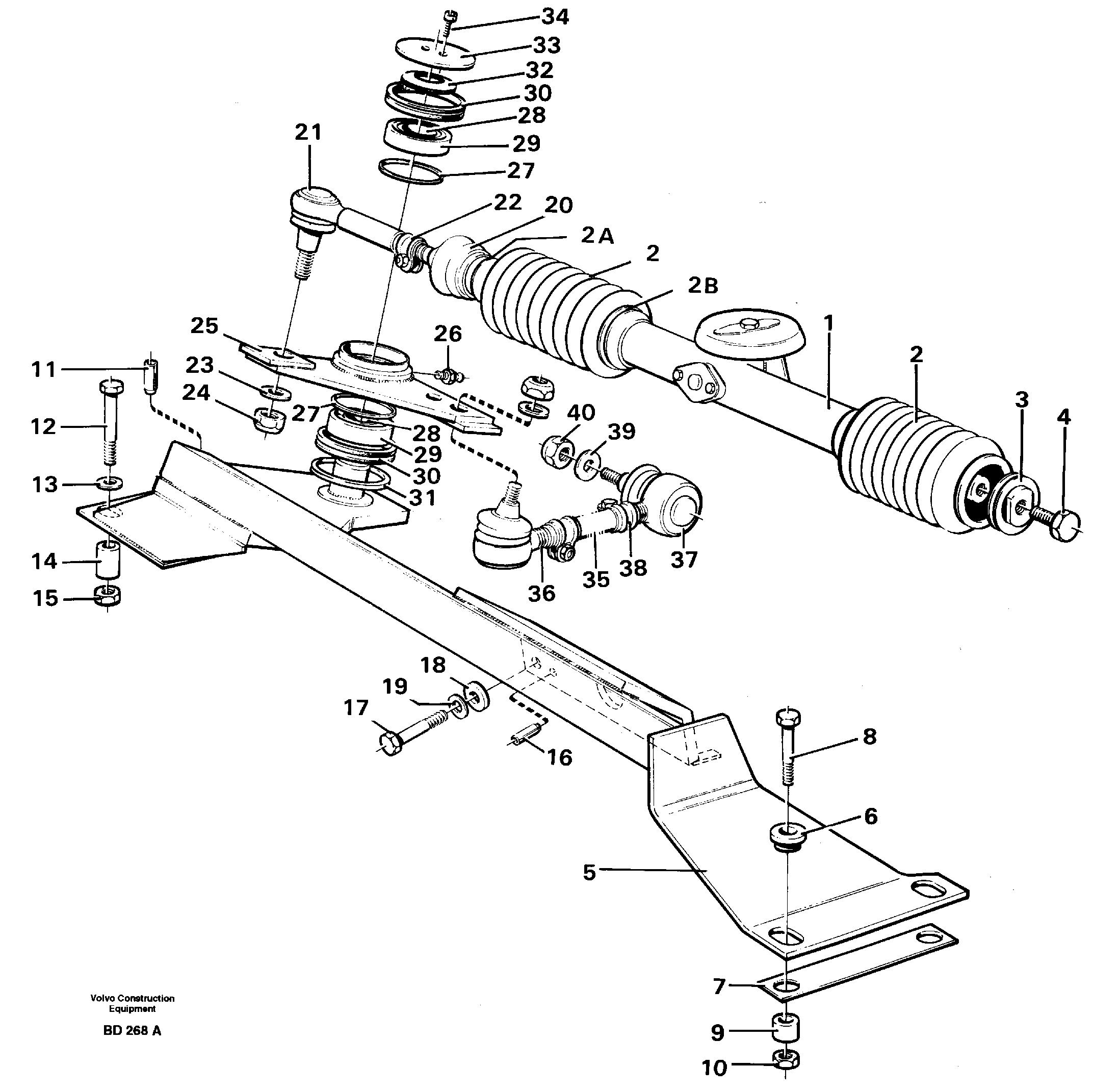 Steering linkage — volvo parts diagram