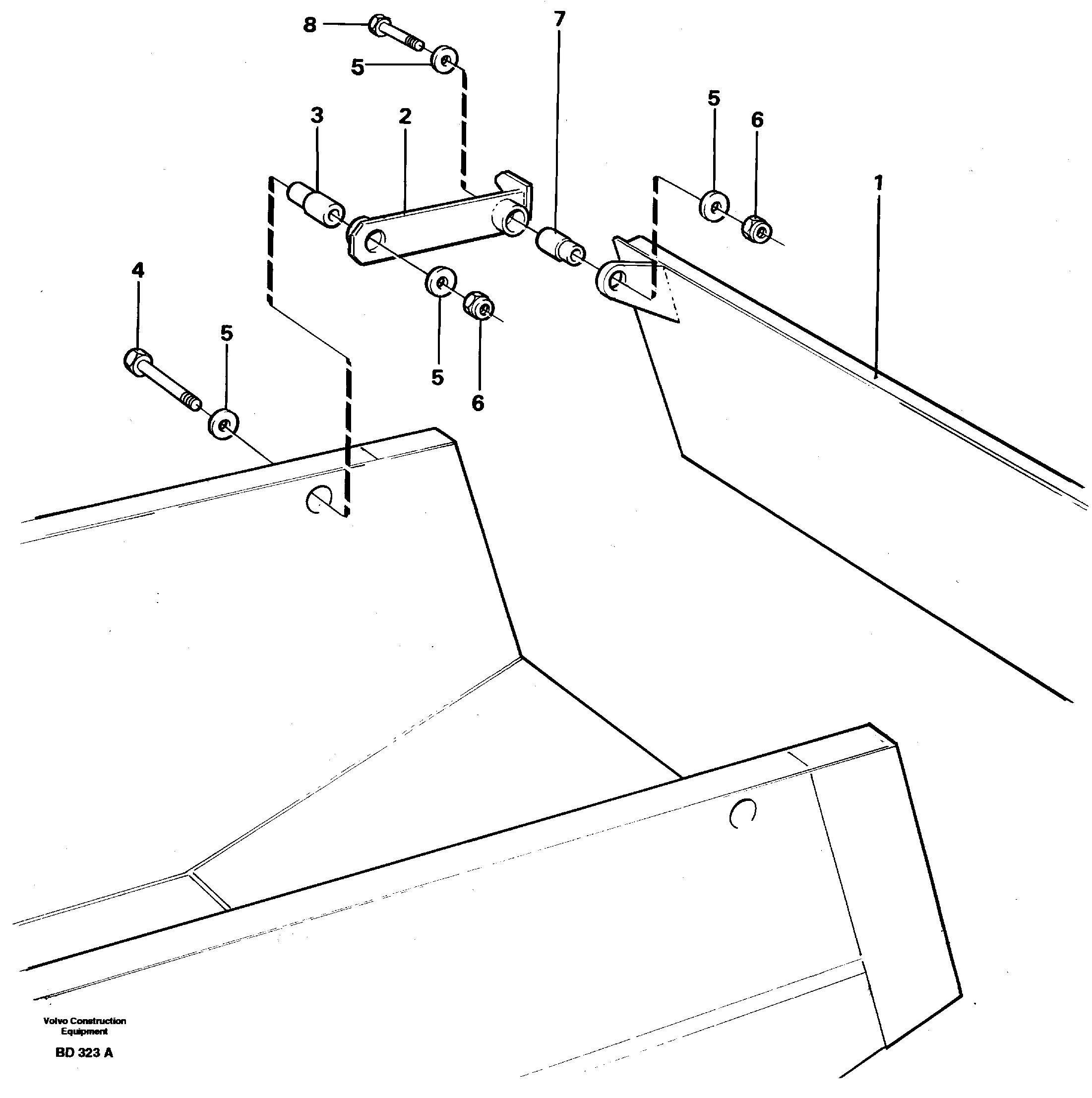 Overhung tailgate  92424, 92608 — volvo parts diagram