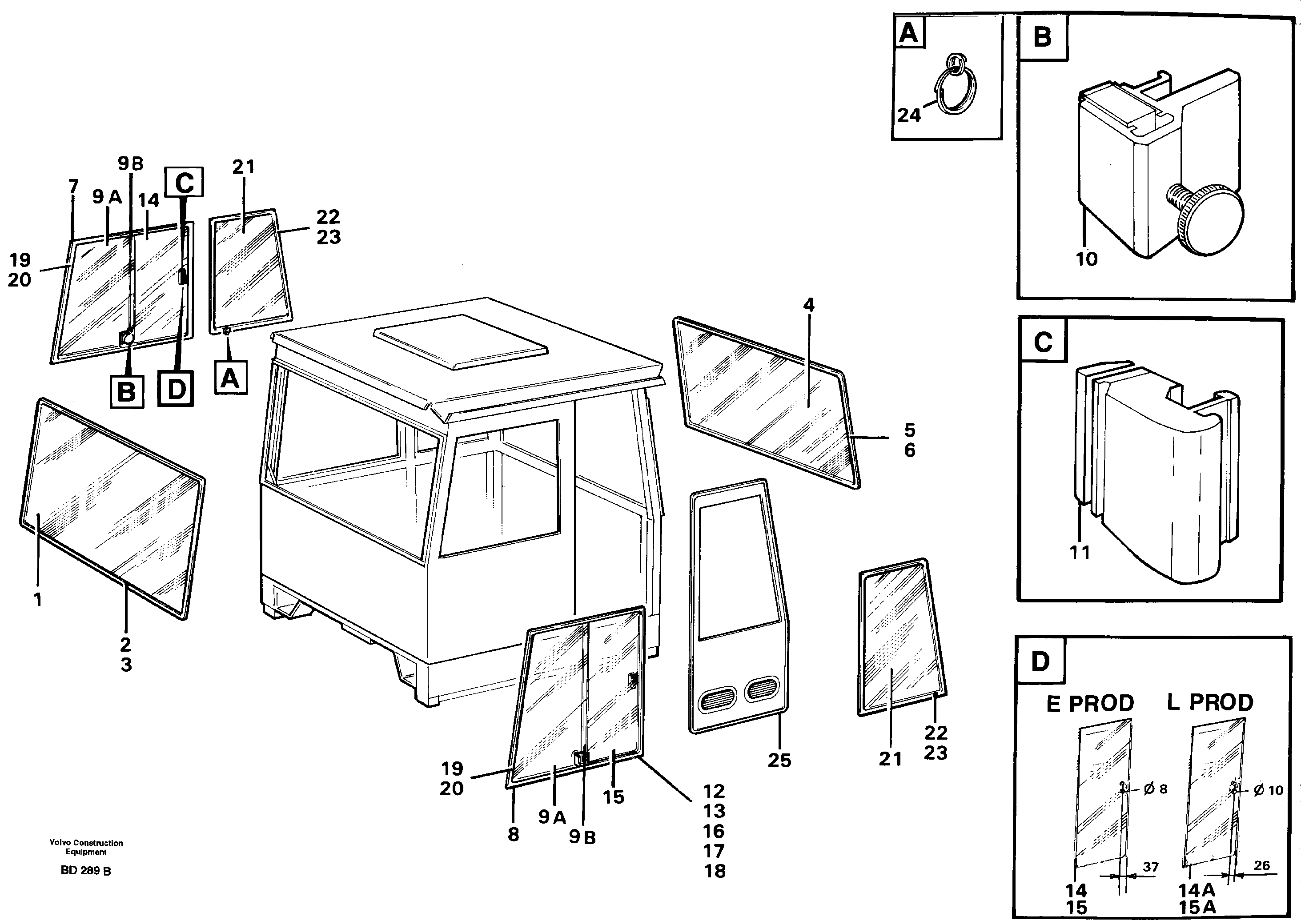 Windows  CAB - 1705 — volvo parts diagram