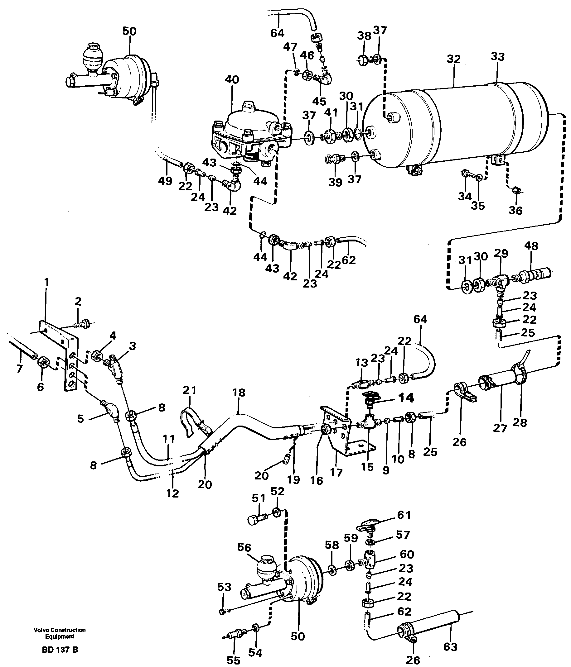 Brake system, trailer — volvo parts diagram