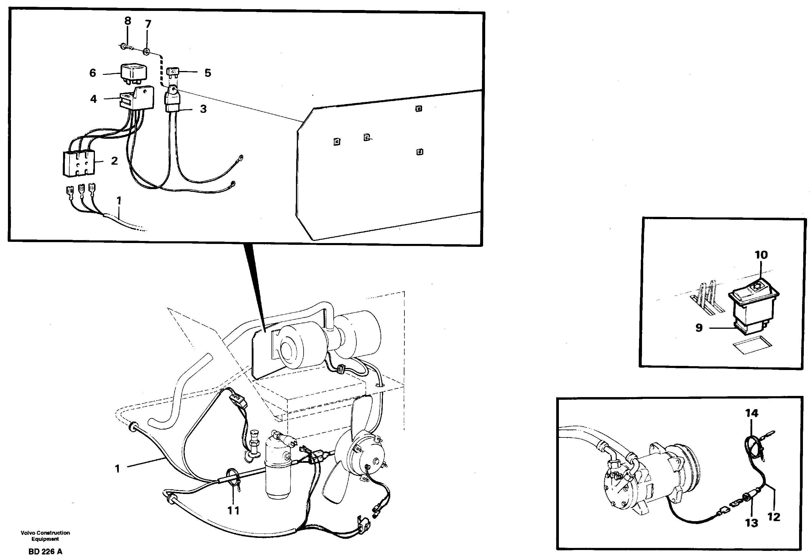 Air conditioning  91331 — volvo parts diagram