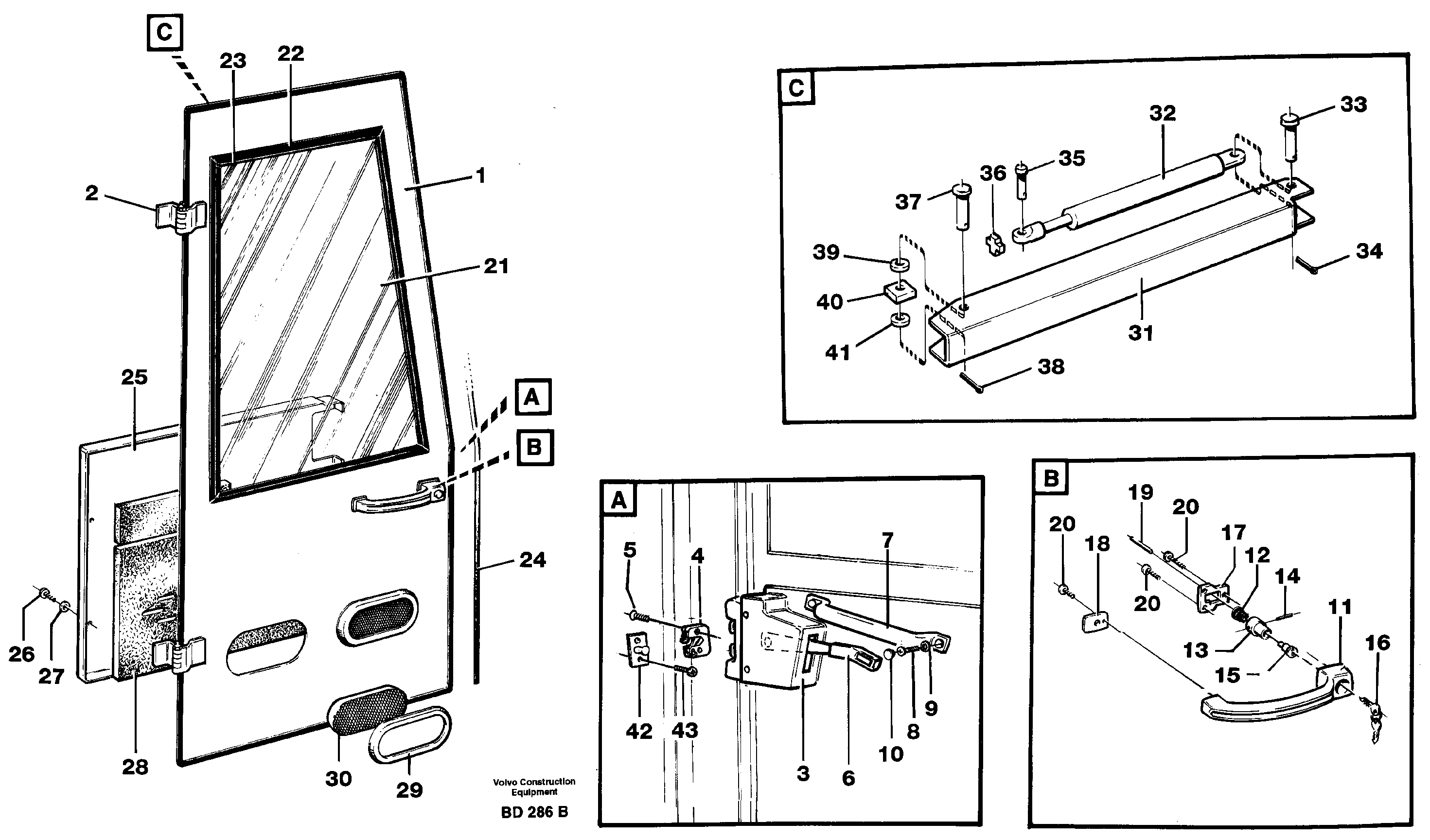 Door — volvo parts diagram
