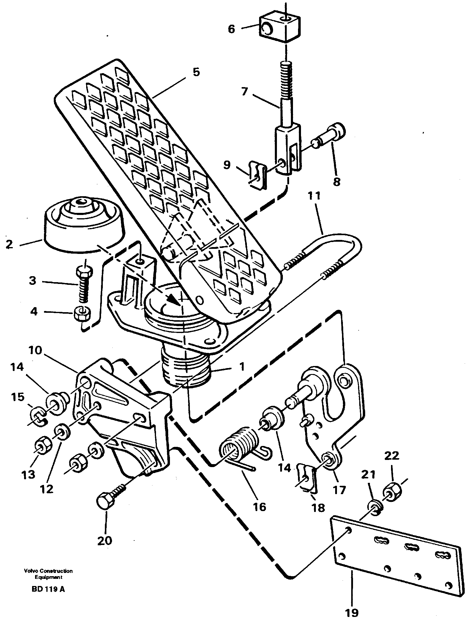 Pedal — volvo parts diagram