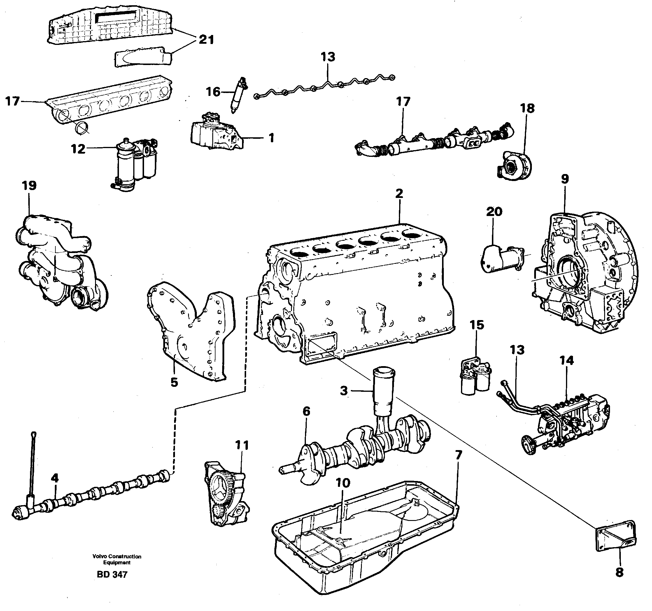 Engine — volvo parts diagram