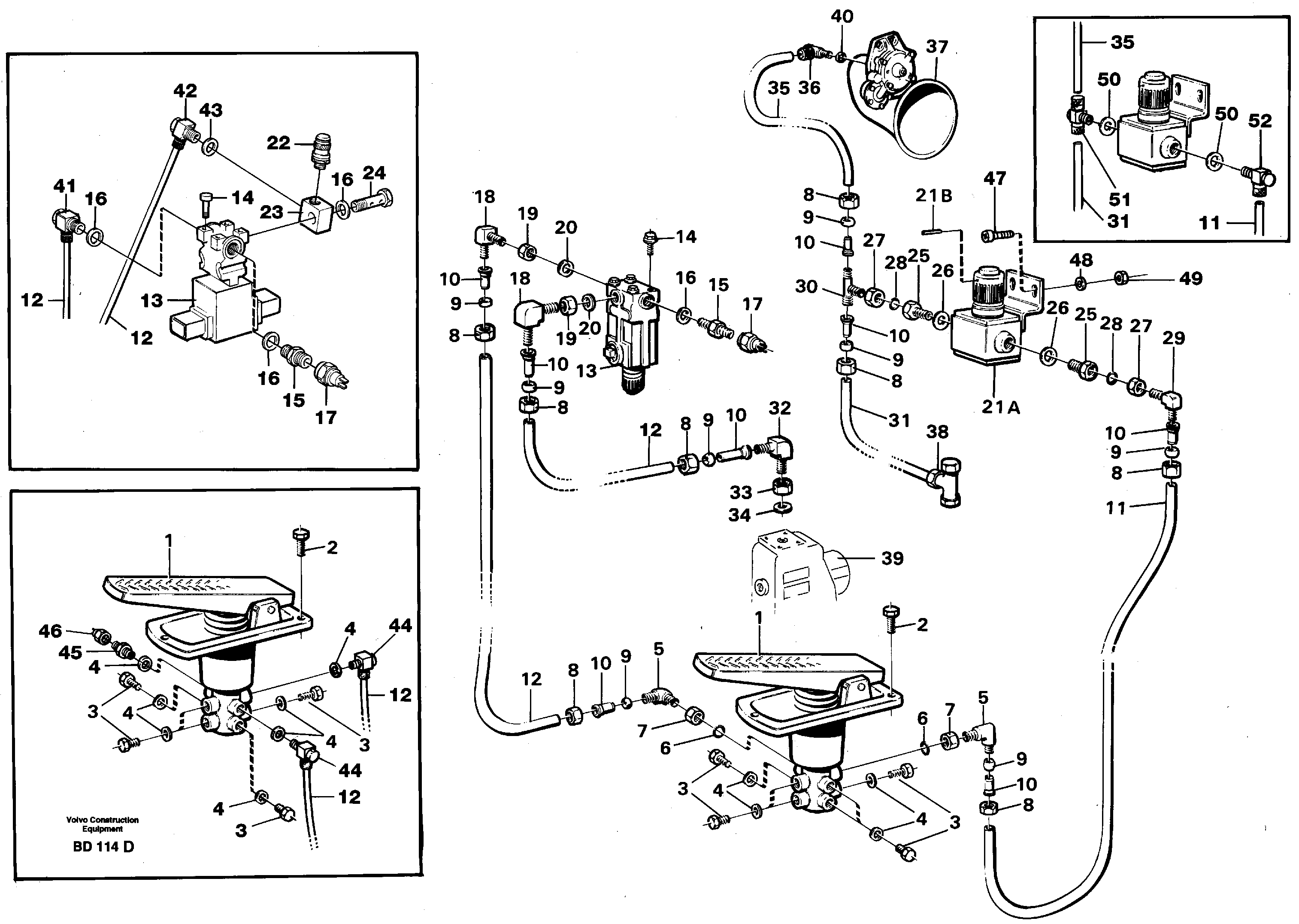 Pneumatic system retarder — volvo parts diagram