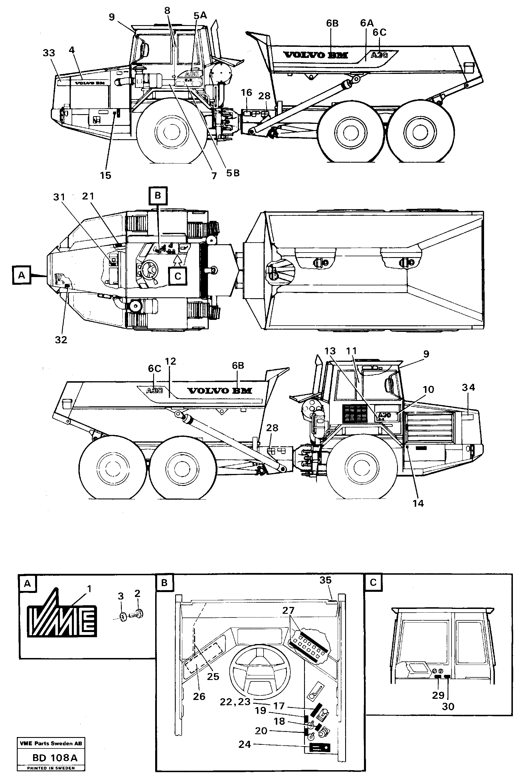 Transfer  SER NO - 1705 — volvo parts diagram