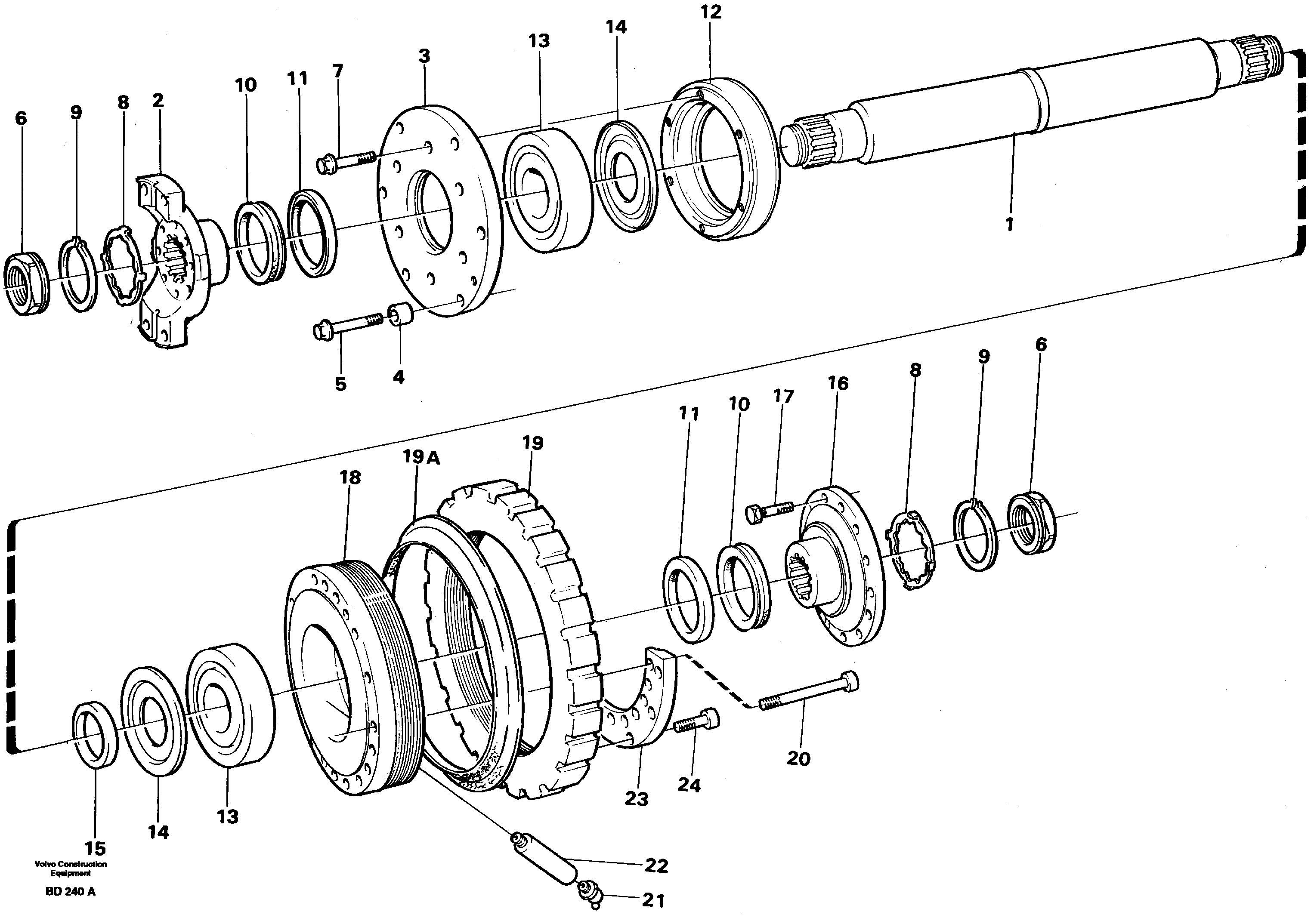 Intermediate shaft  SER NO - 1300, SER NO - 1304 (USA) — volvo parts diagram