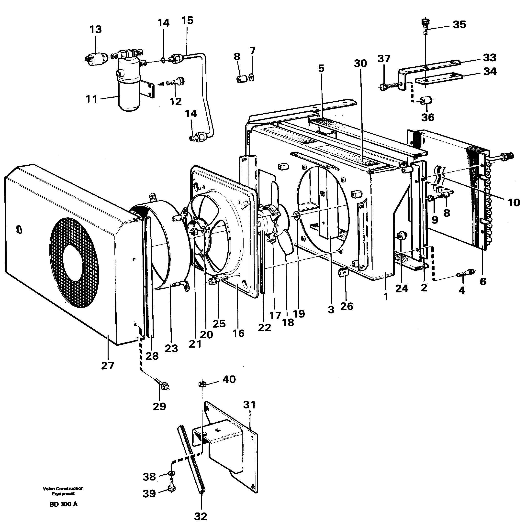 Condenser divice air-condition  91331 — volvo parts diagram