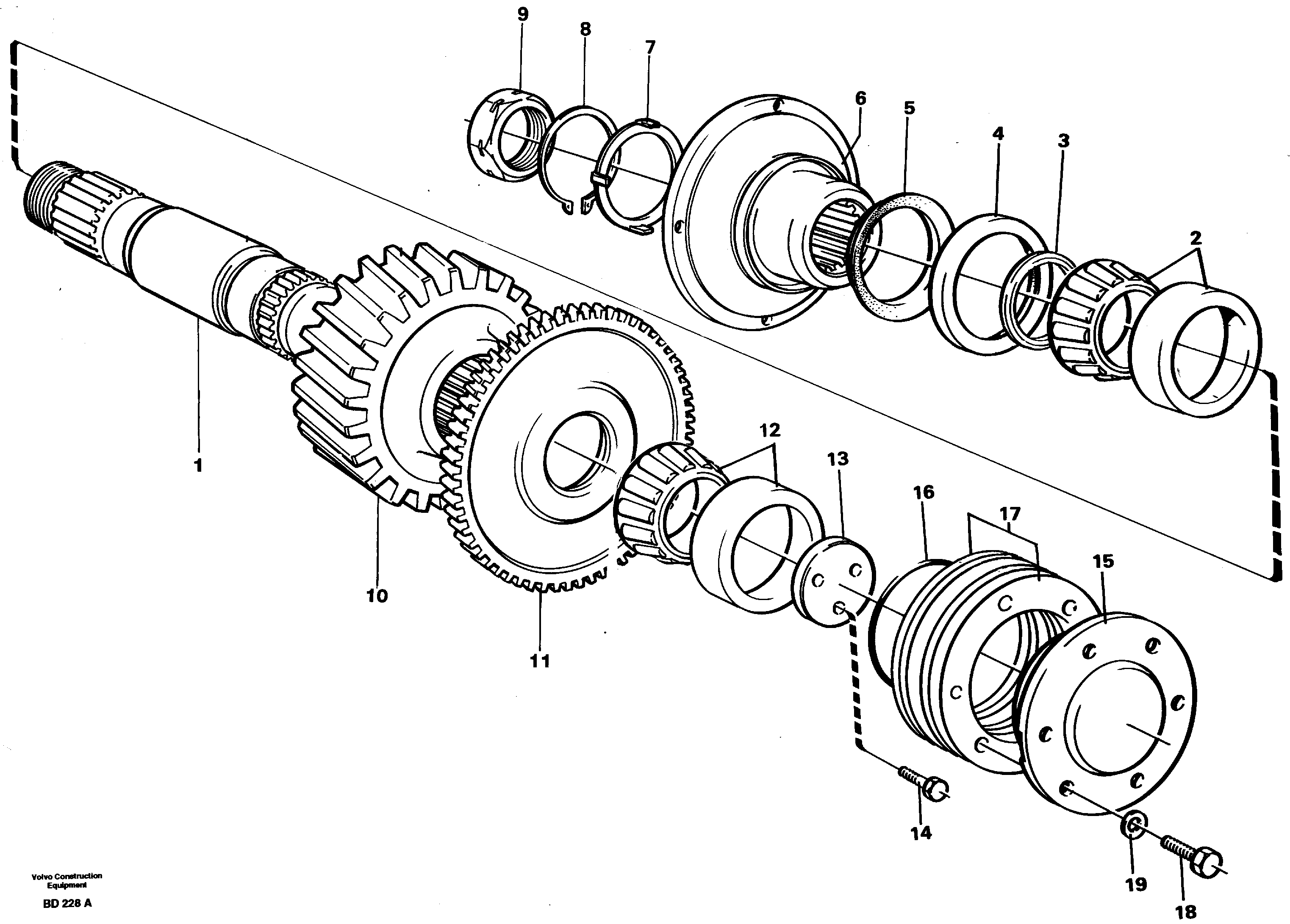 Upper shaft — volvo parts diagram