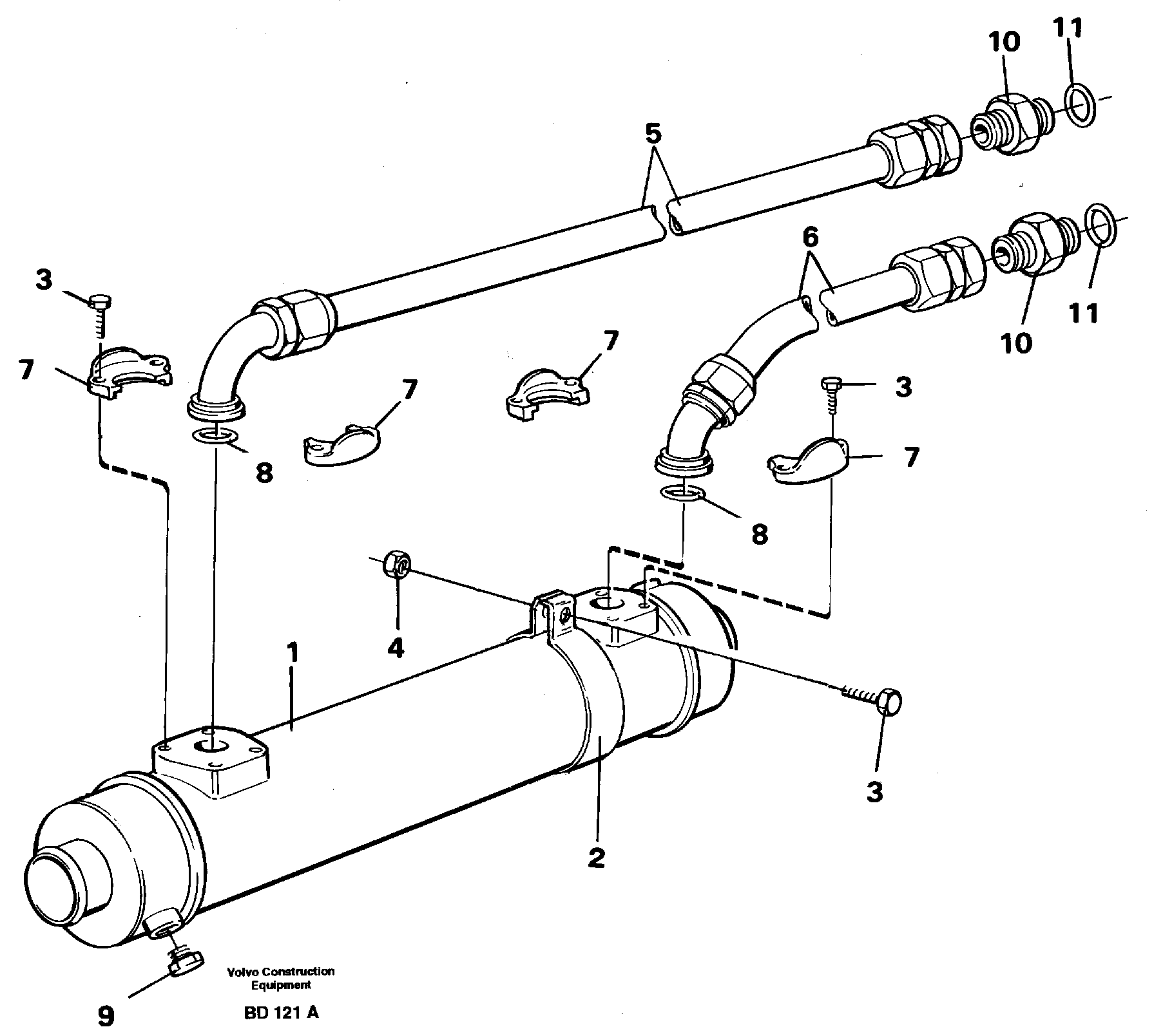 Oil cooler  Ser no 1151 - — volvo parts diagram