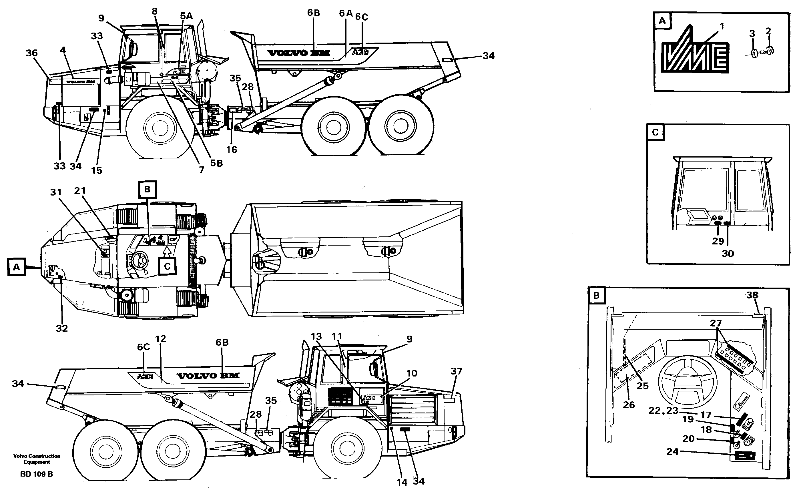 Transfer  SER NO - 1705 — volvo parts diagram