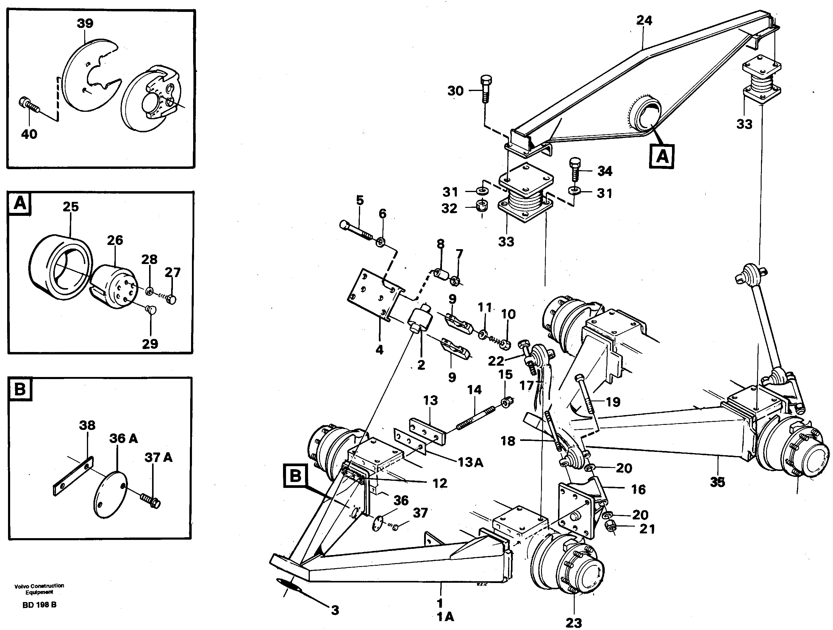 Bogie mounting block front — volvo parts diagram