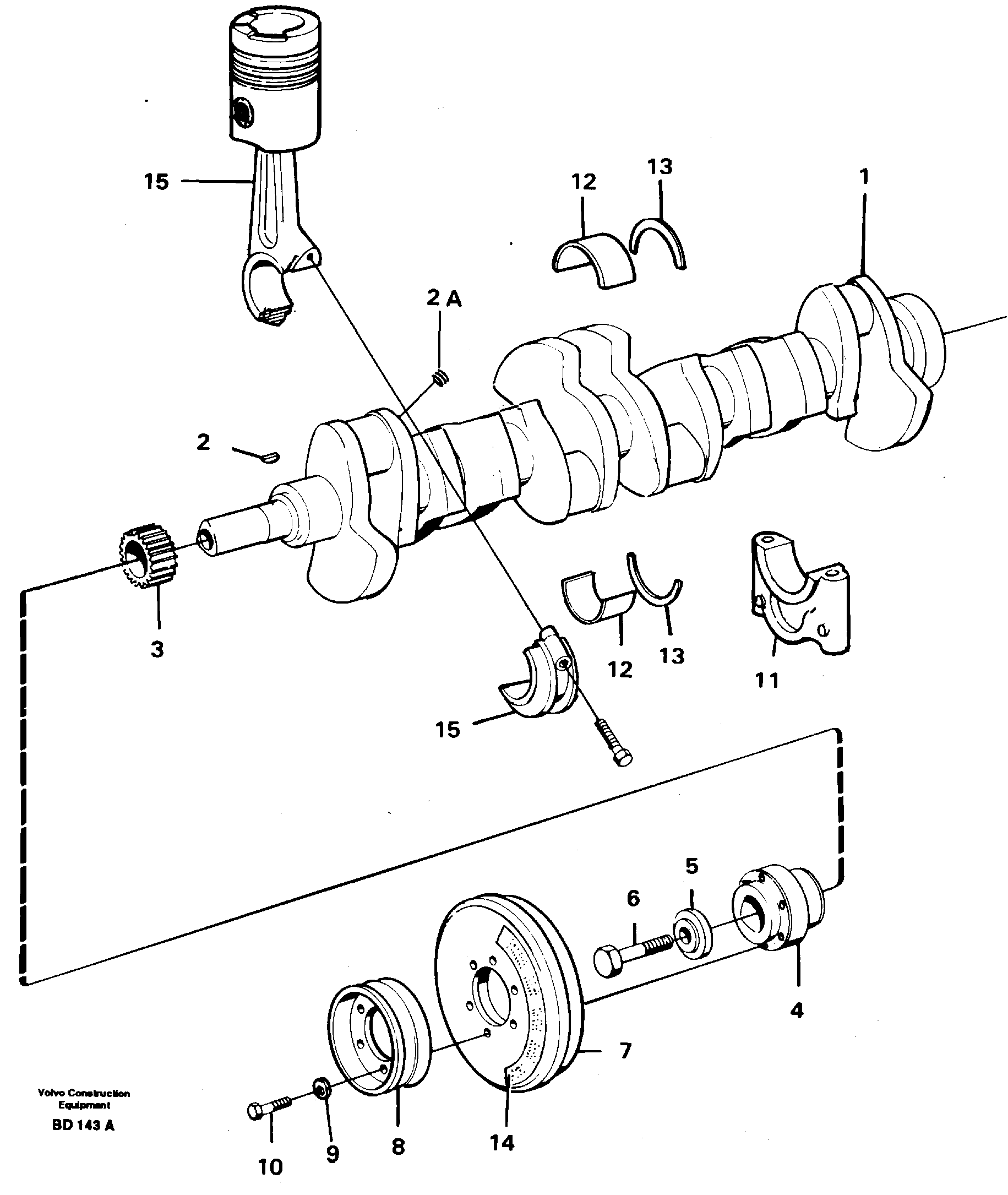 Crankshaft and related parts — volvo parts diagram