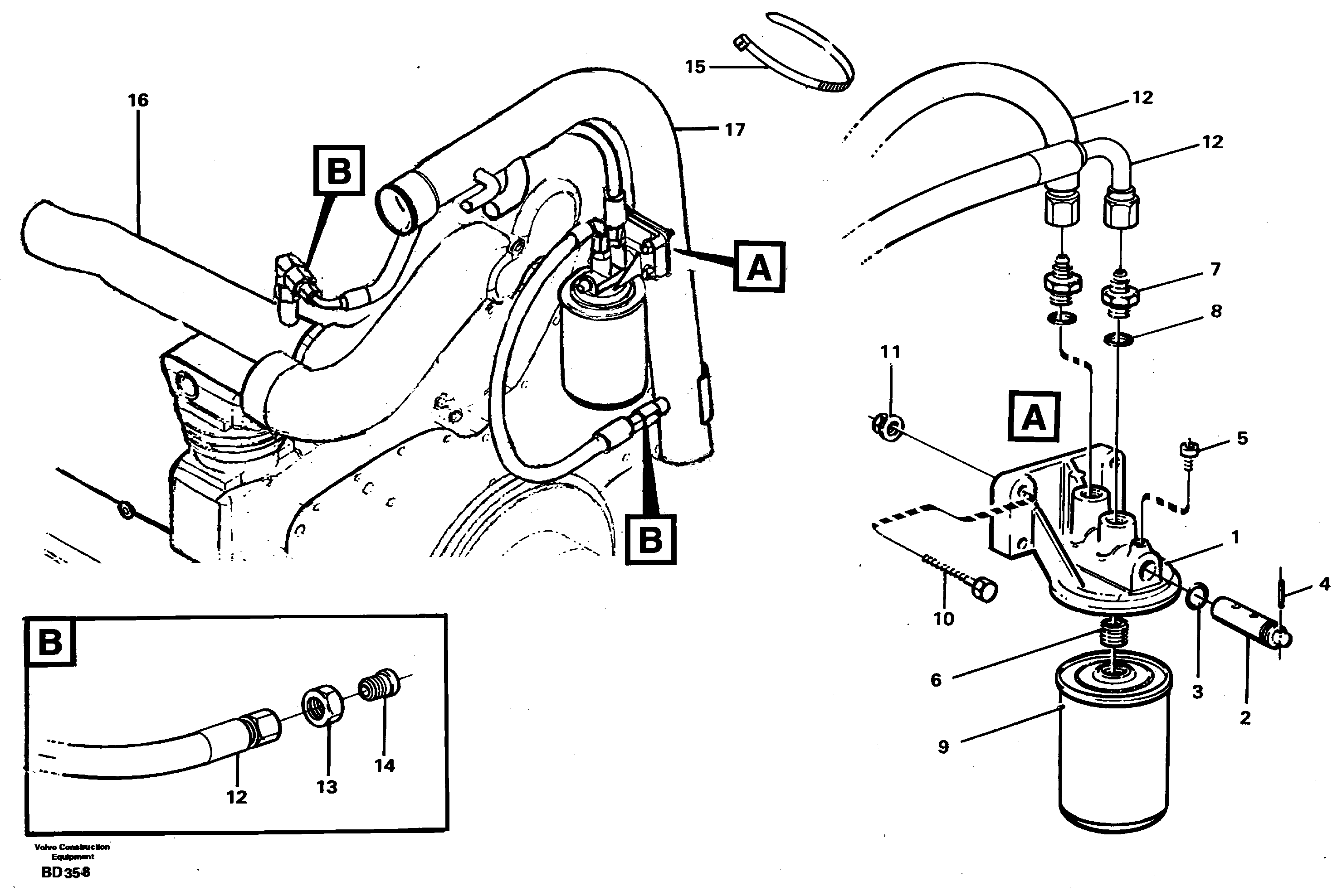 Coolant filter.  93091, SER NO 1586 - — volvo parts diagram