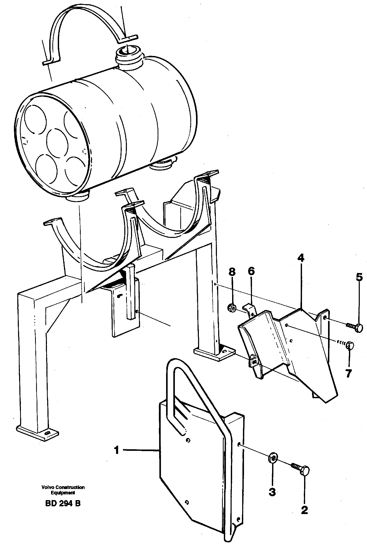 Protecting plate, rear — volvo parts diagram