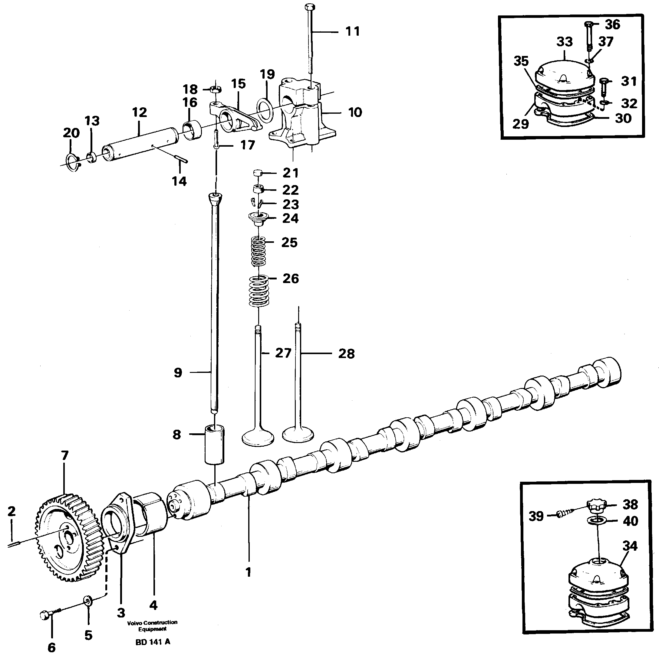 Valve mechanism — volvo parts diagram